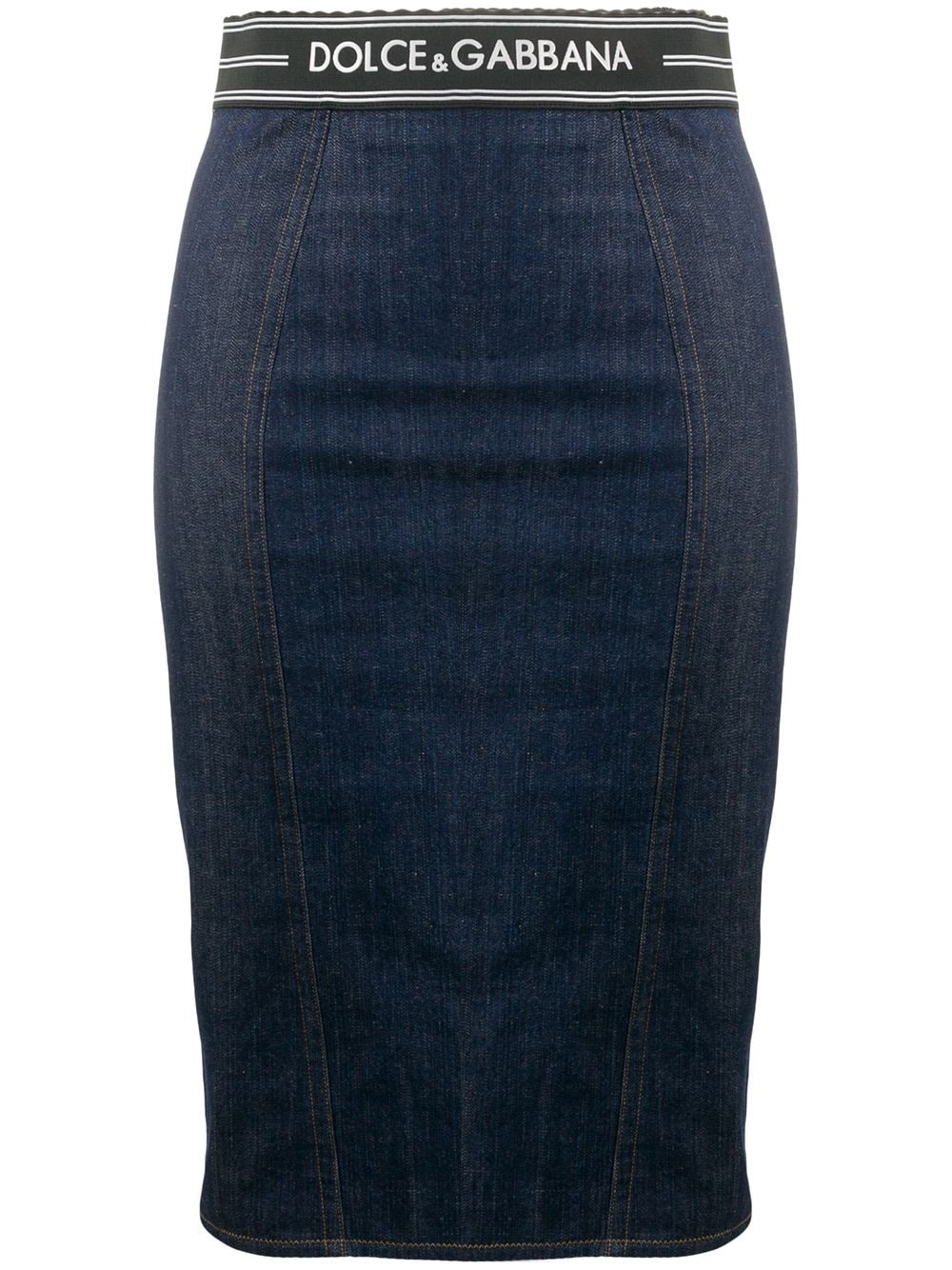 denim pencil skirt - 1