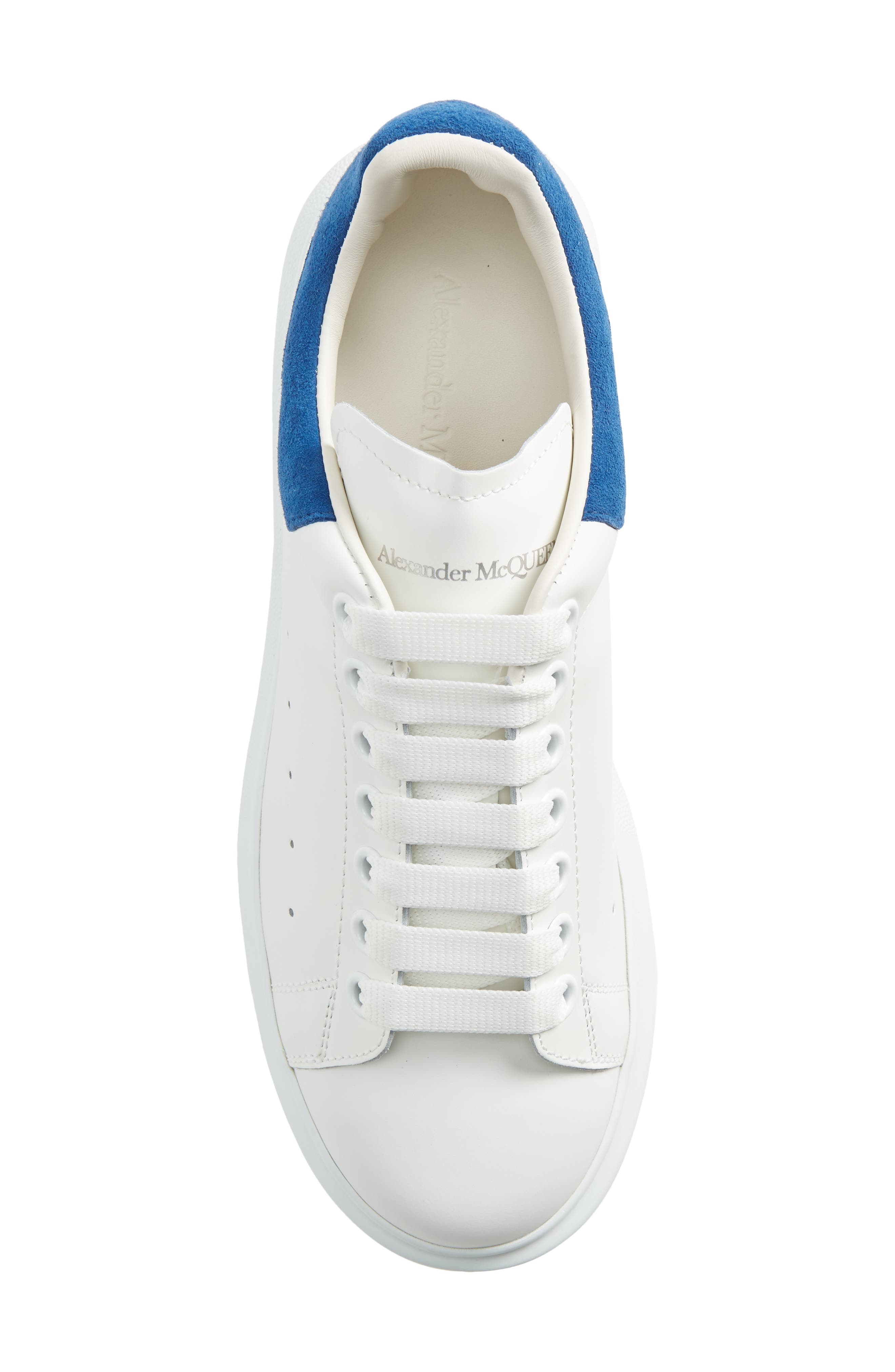 McQueen Oversize Sneaker in White/Paris Blue at Nordstrom - 5