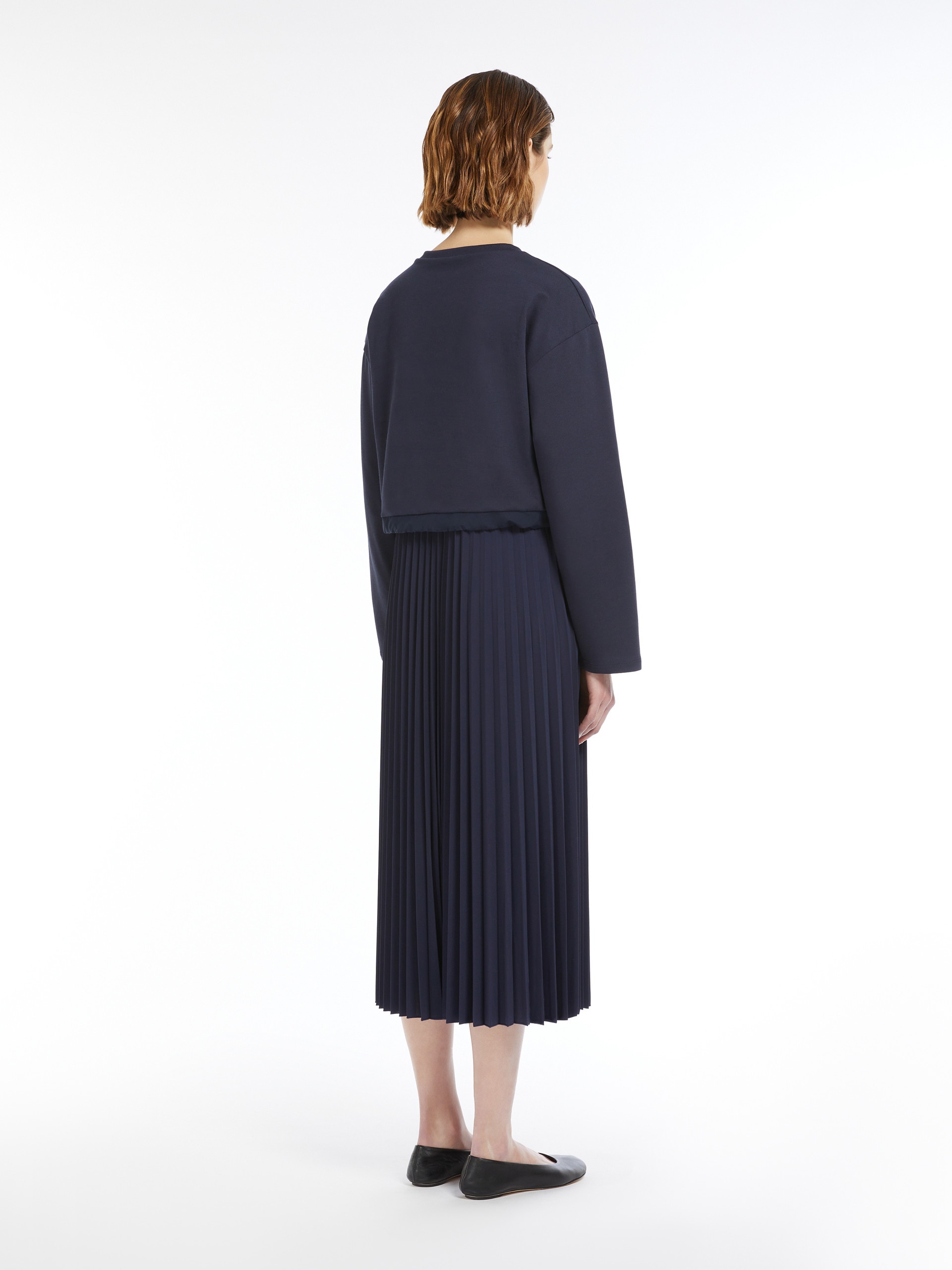 SCATOLA Pleated crepe jersey dress - 4