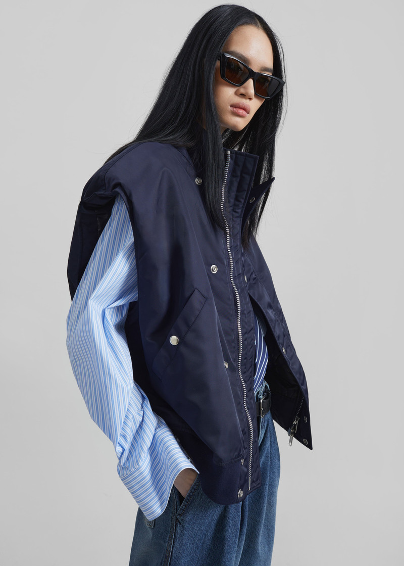 Aysen Sleeveless Bomber Jacket - Navy 7