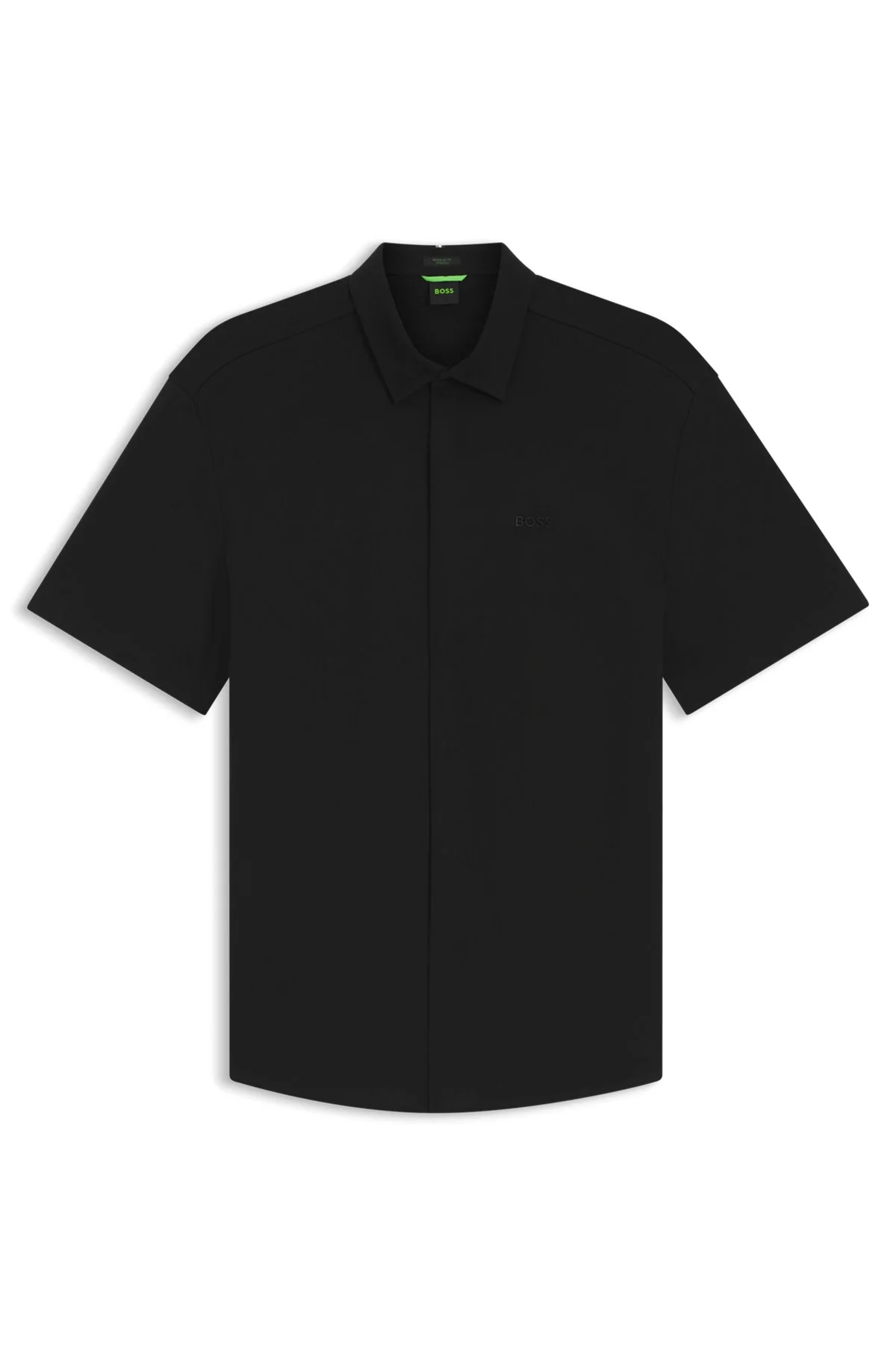 REGULAR-FIT SHIRT IN STRETCH-COTTON PIQUE - 1