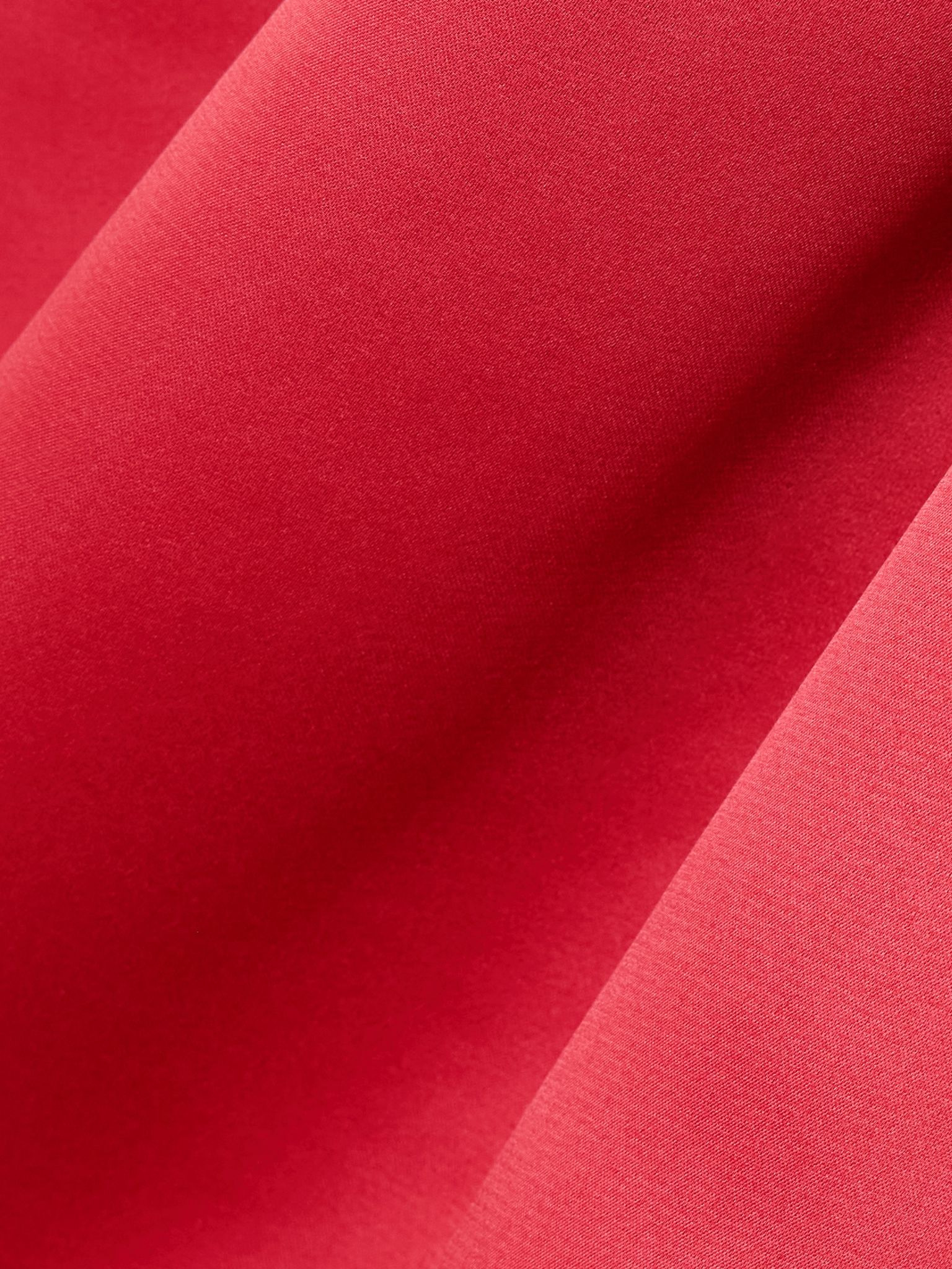 Honor pleated duchesse-satin mini dress Red - 4