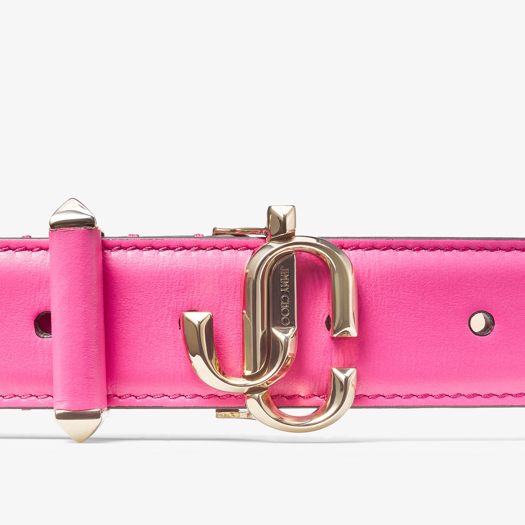 Jc-bar Blt
Candy Pink Calf Leather Bar Belt with JC Emblem - 2