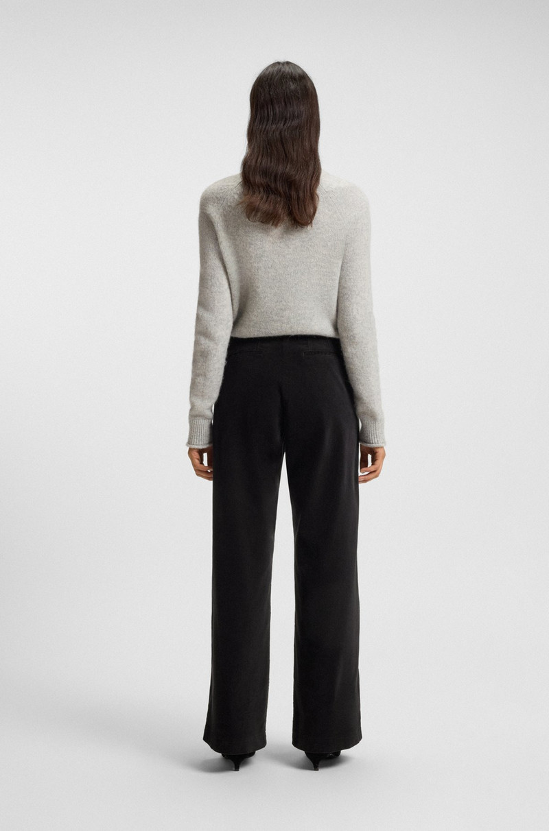 STRAIGHT-LEG TROUSERS IN STRETCH-COTTON VELVET 4