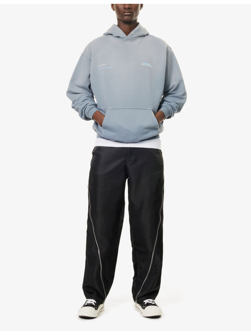 REPRESENT Brand-Print Relaxed-Fit Cotton-Jersey Hoody outlook