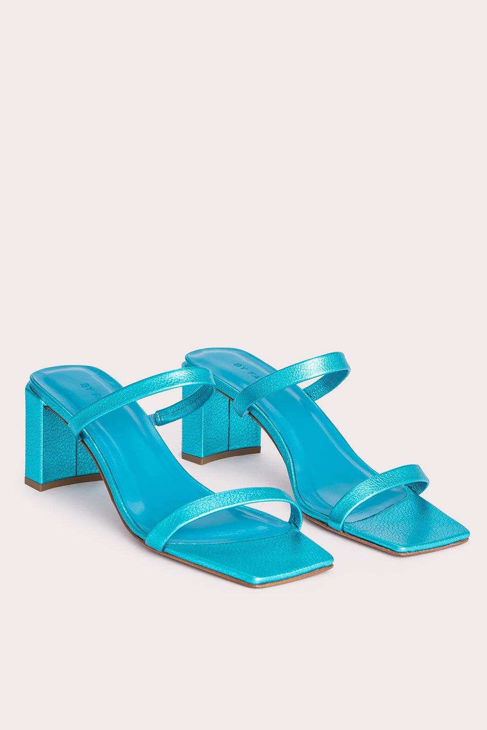 Tanya Aqua Metallic Grain Leather - 2