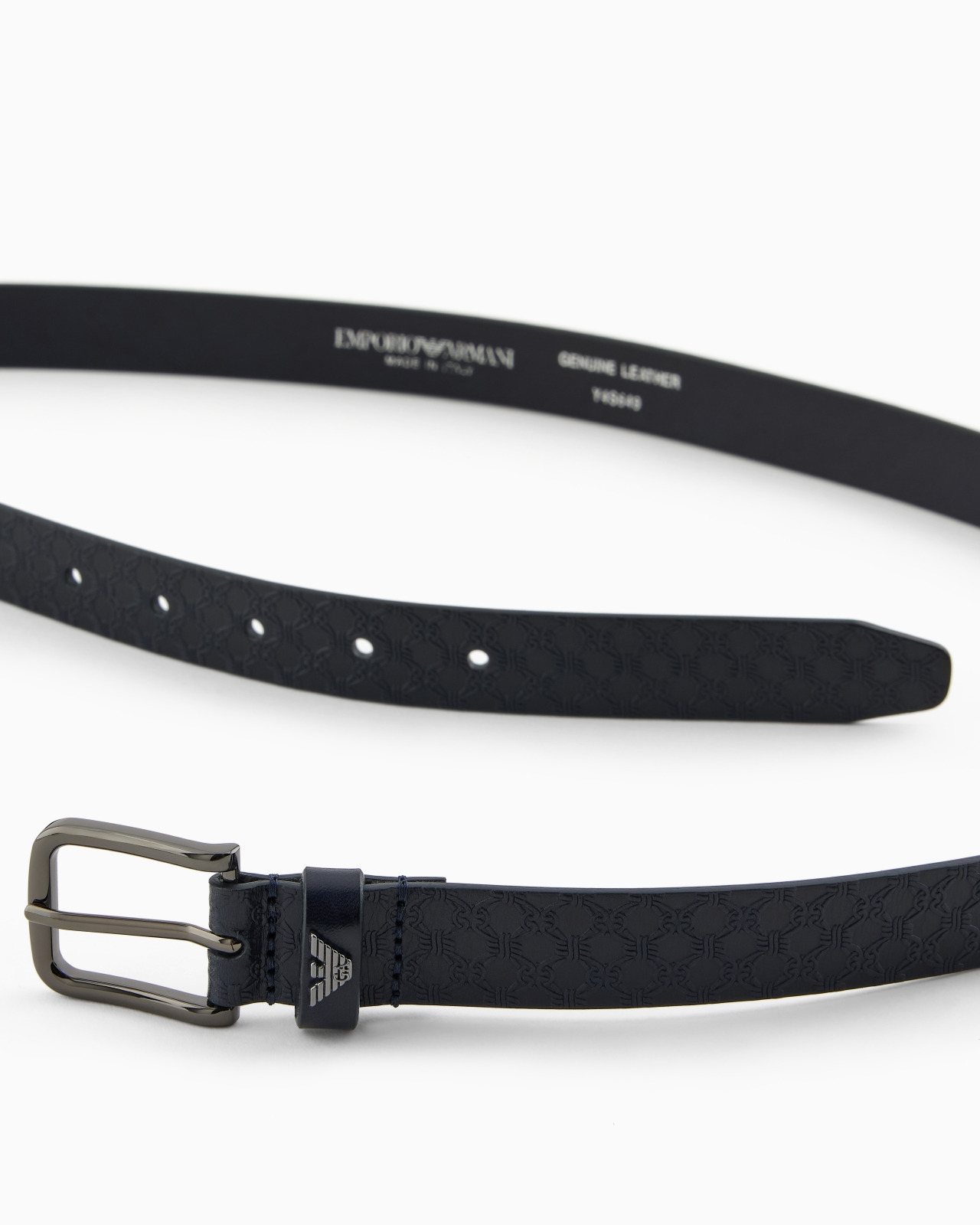 LEATHER BELT WITH ALL-OVER EMBOSSED PATTERN - 2