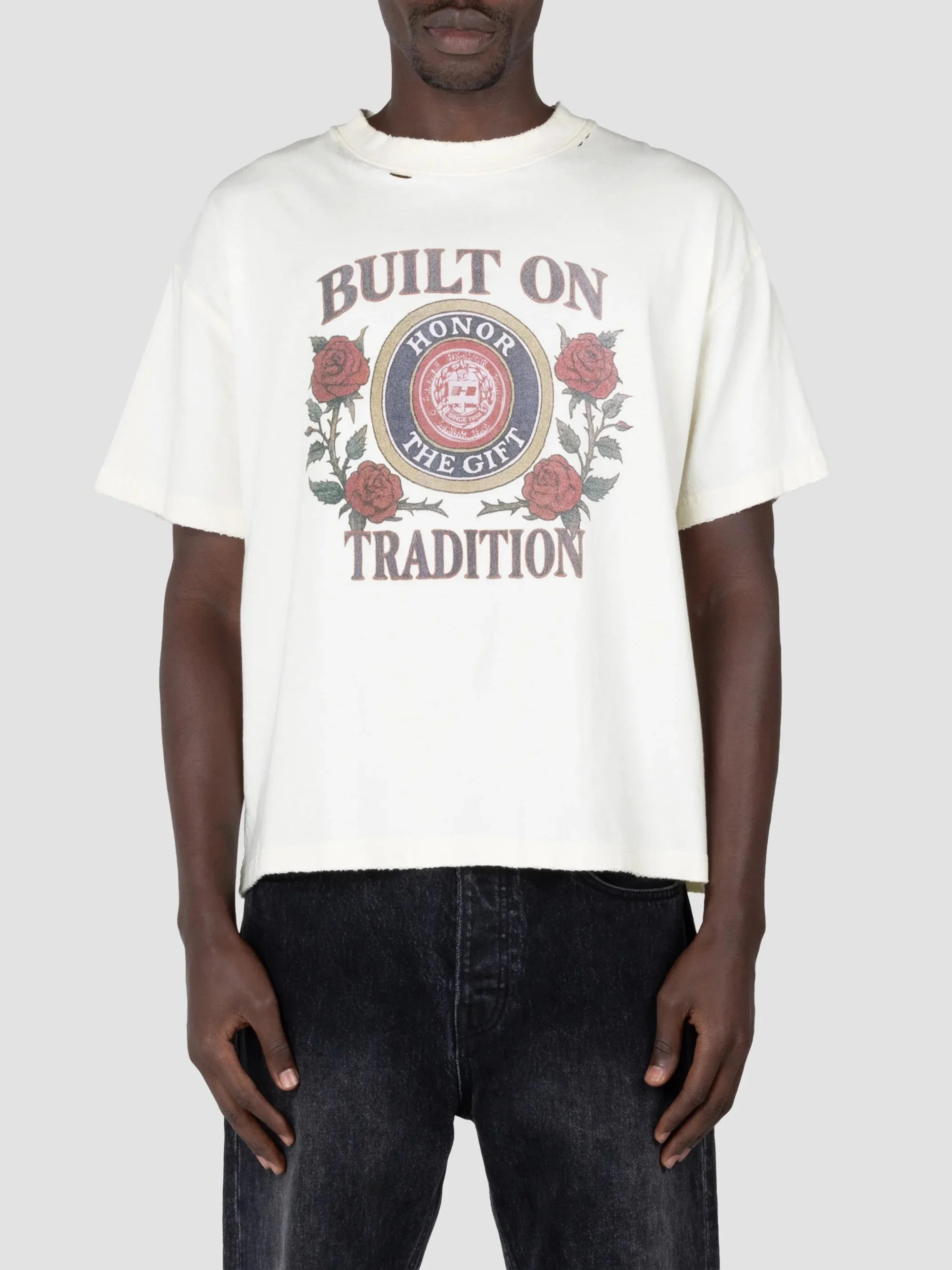 Men's Tradition Cotton Crewneck T-Shirt - Bone - 1