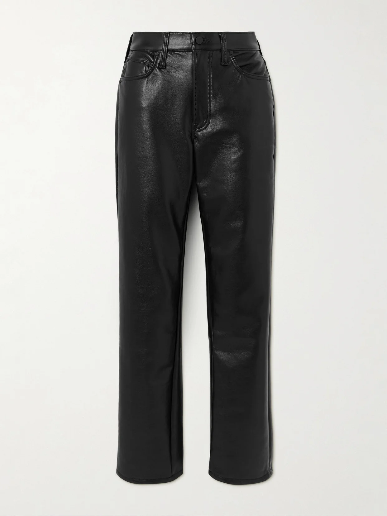 The Smarty Recycled Patent-leather Straight-leg Pants - 1