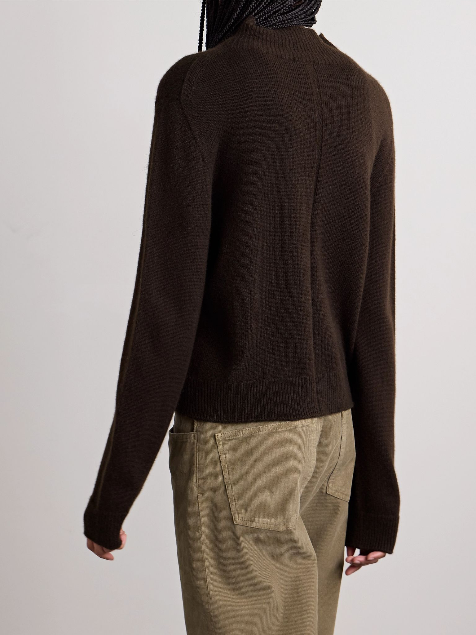 Hensi cashmere turtleneck sweater Dark brown - 3