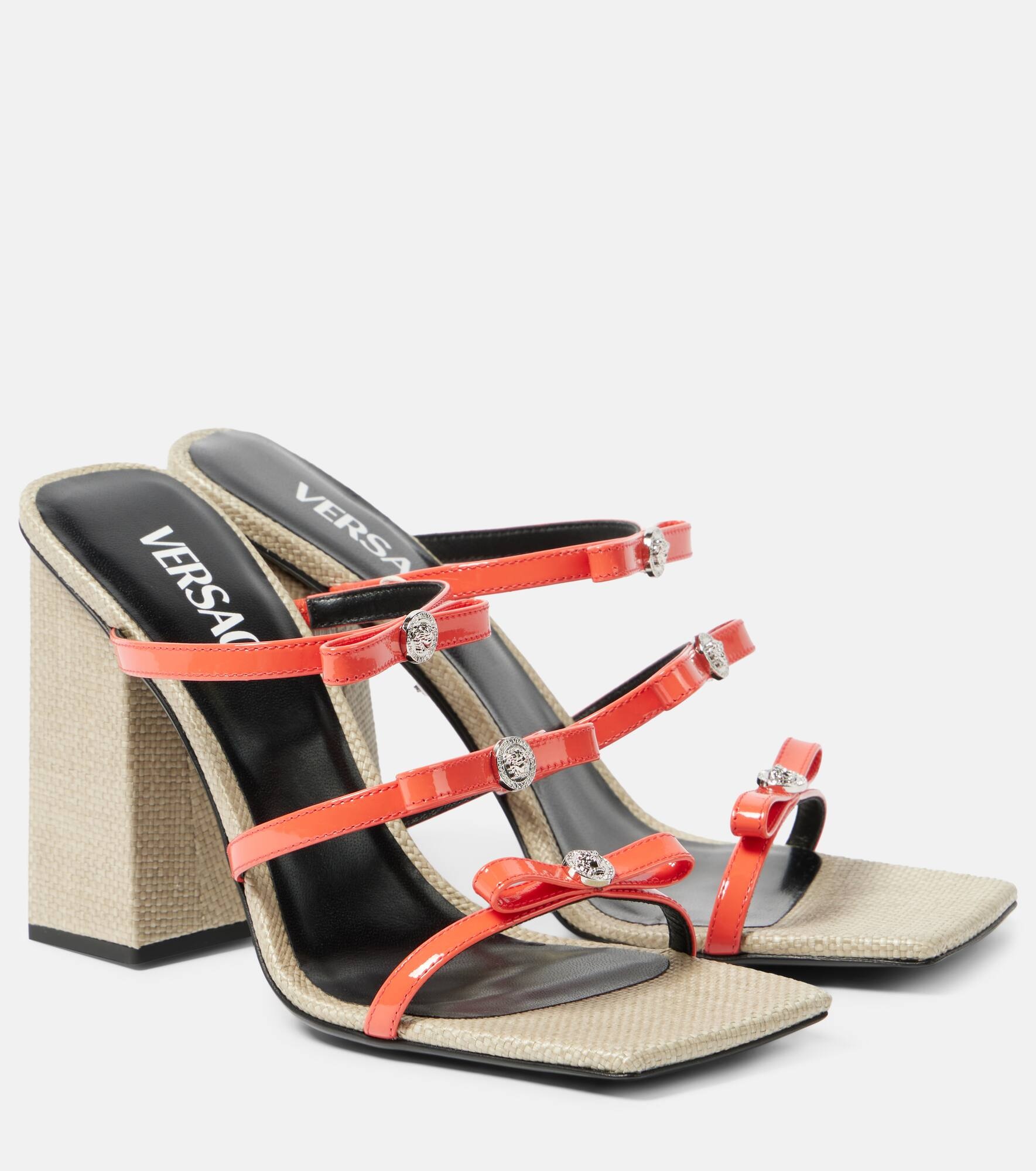 Gianni Ribbon 95 leather sandals - 1