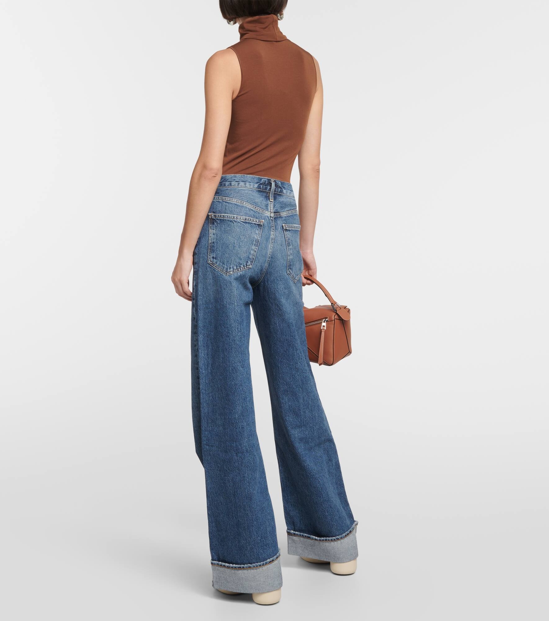 Dame high-rise wide-leg jeans - 3