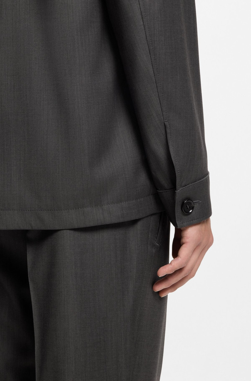 RELAXED-FIT OVERSHIRT IN WATER-REPELLENT WOOL 6