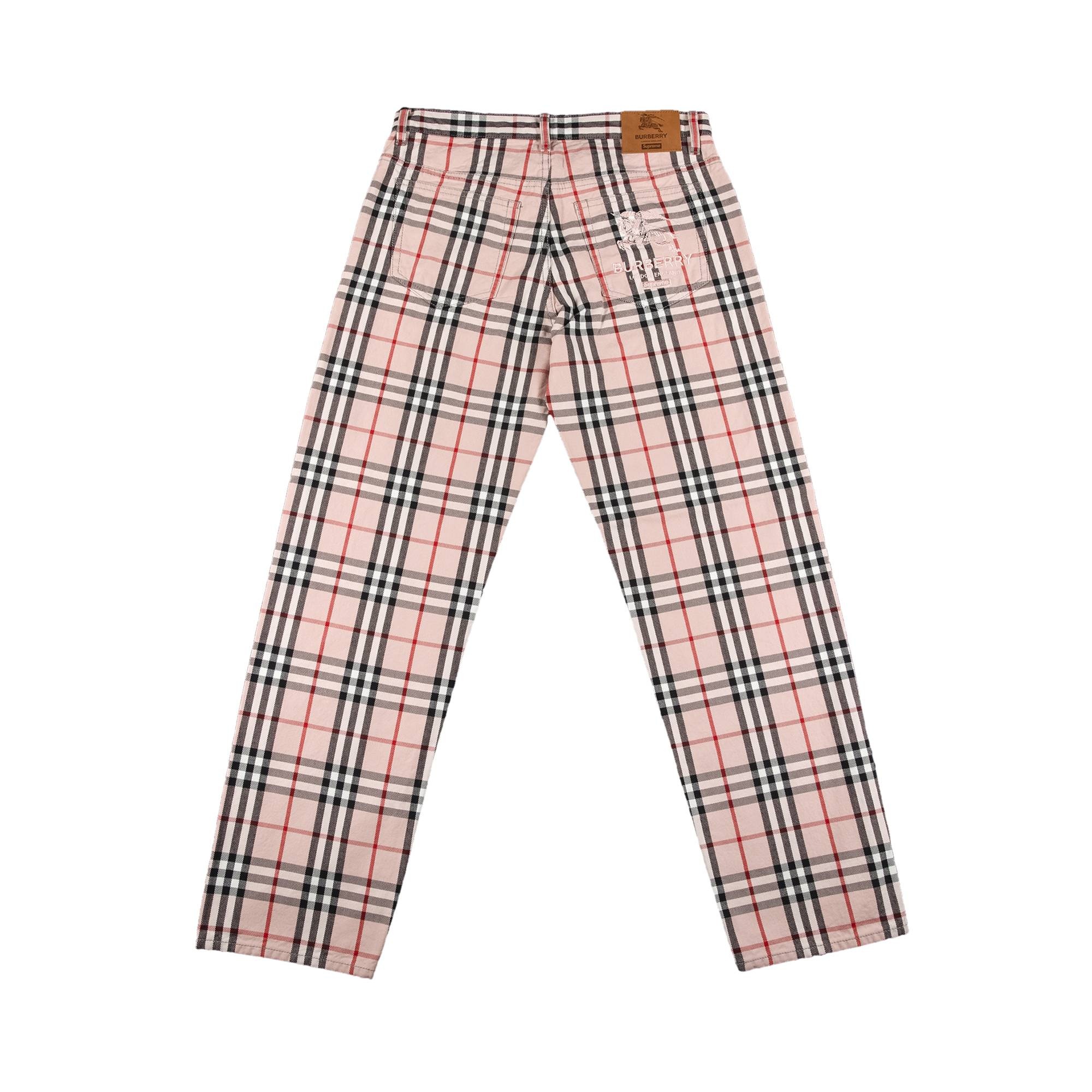 Supreme x Burberry Regular Jean 'Pink' - 2