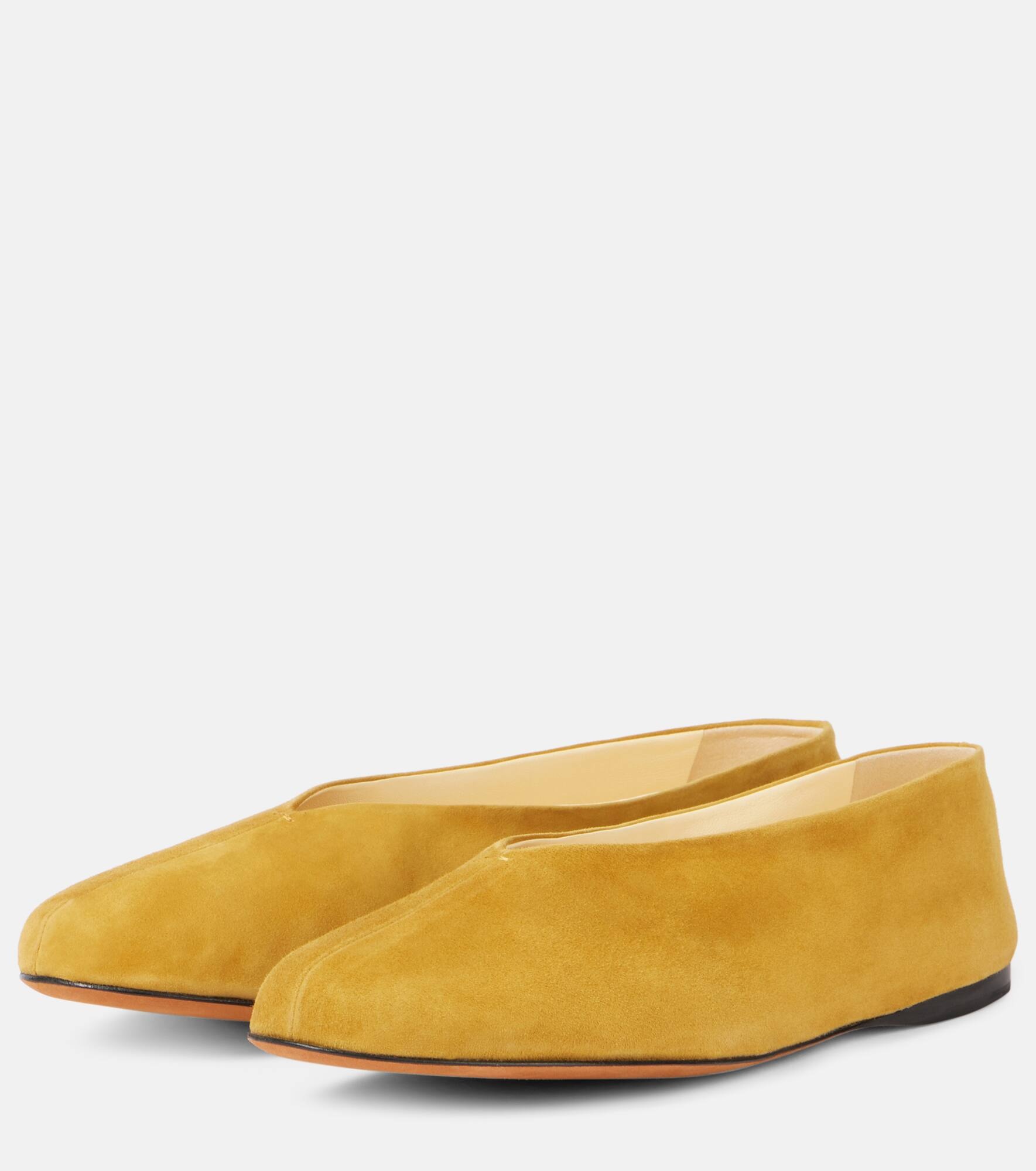 Tee suede ballet flats - 4