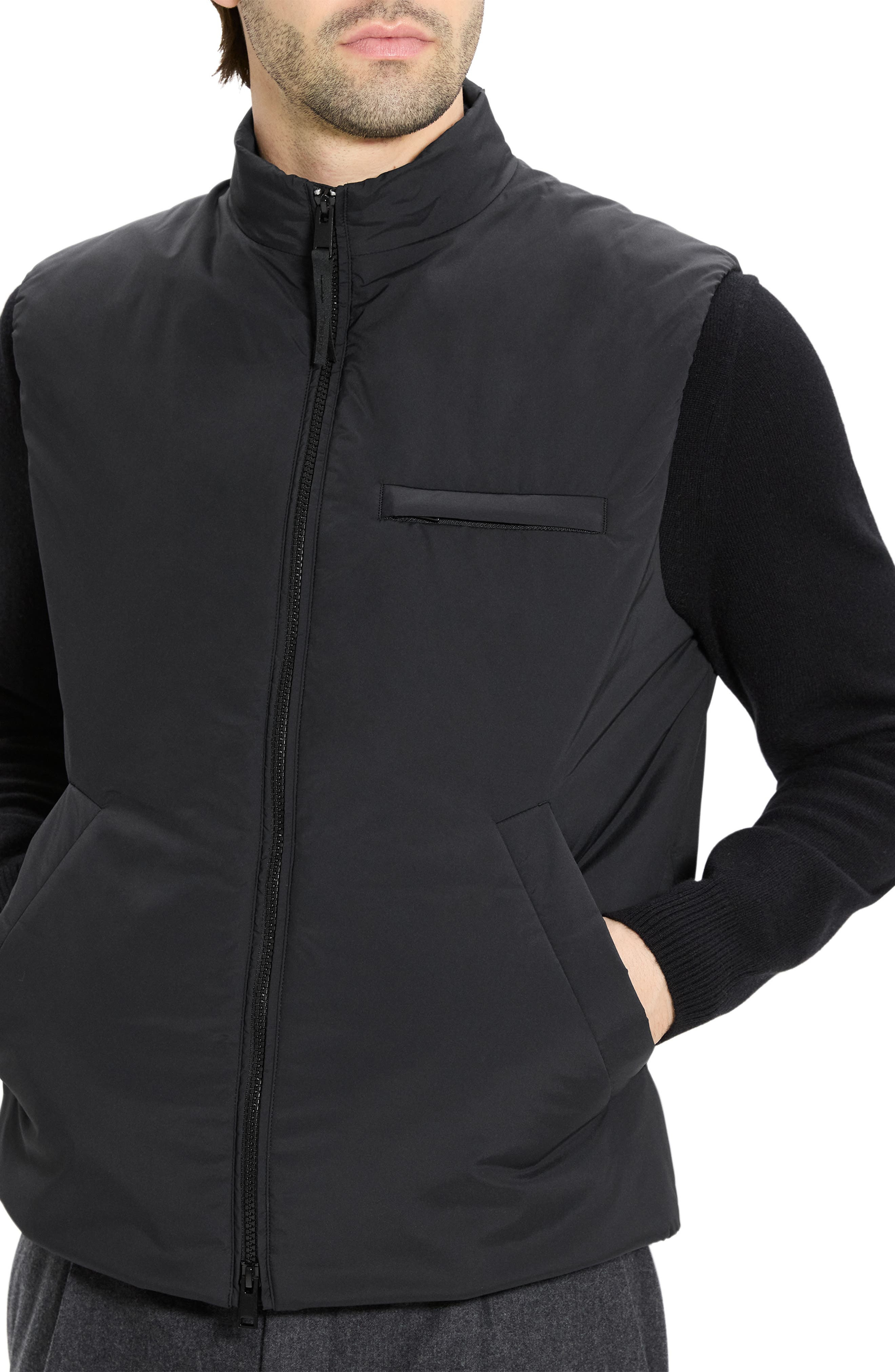 Theory Layering Motion Vest in Black - 6