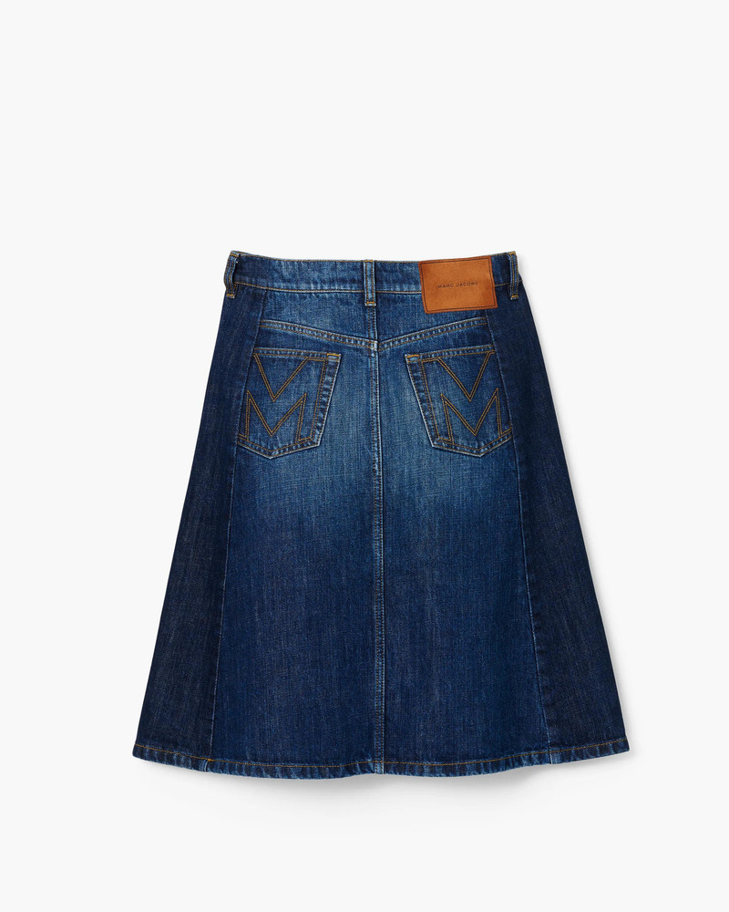 TWO TONE SHADOW DENIM SKIRT 6