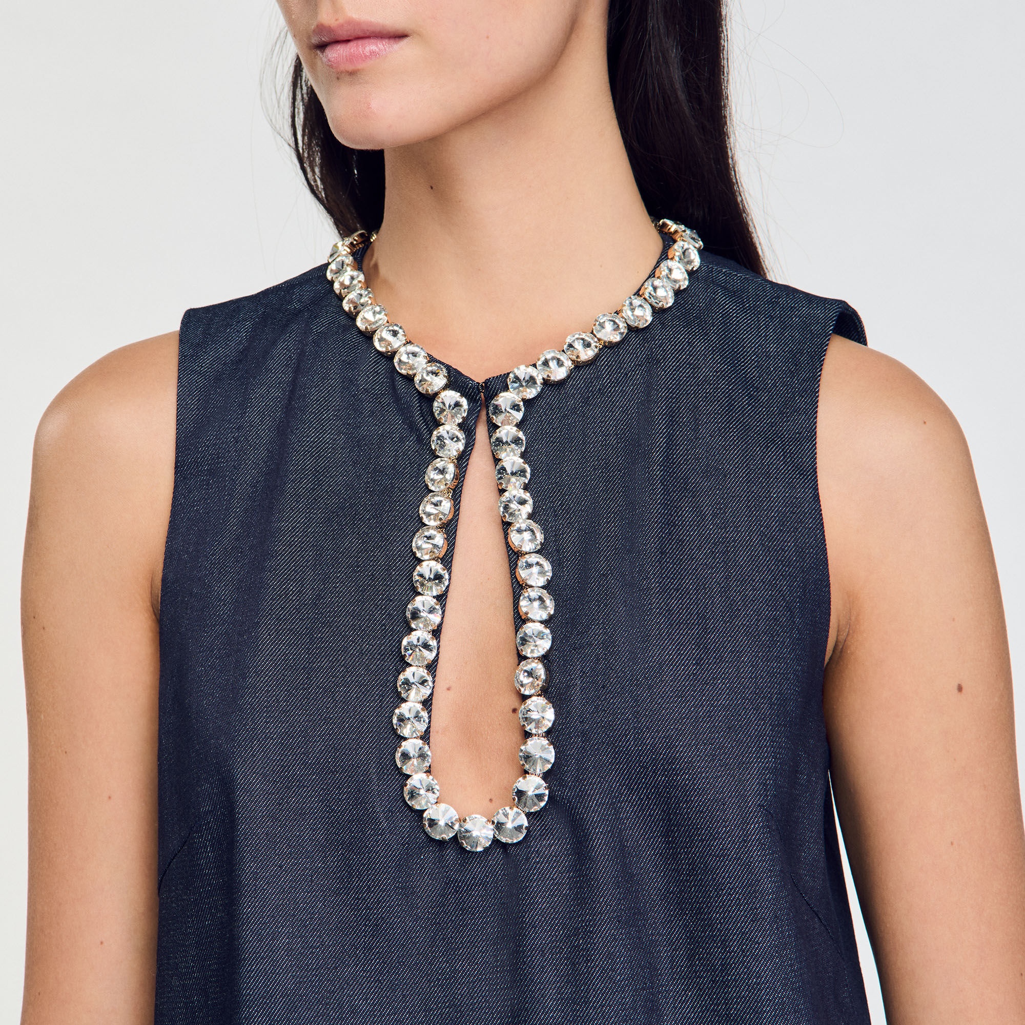 SHORT RHINESTONE DRESS - 3