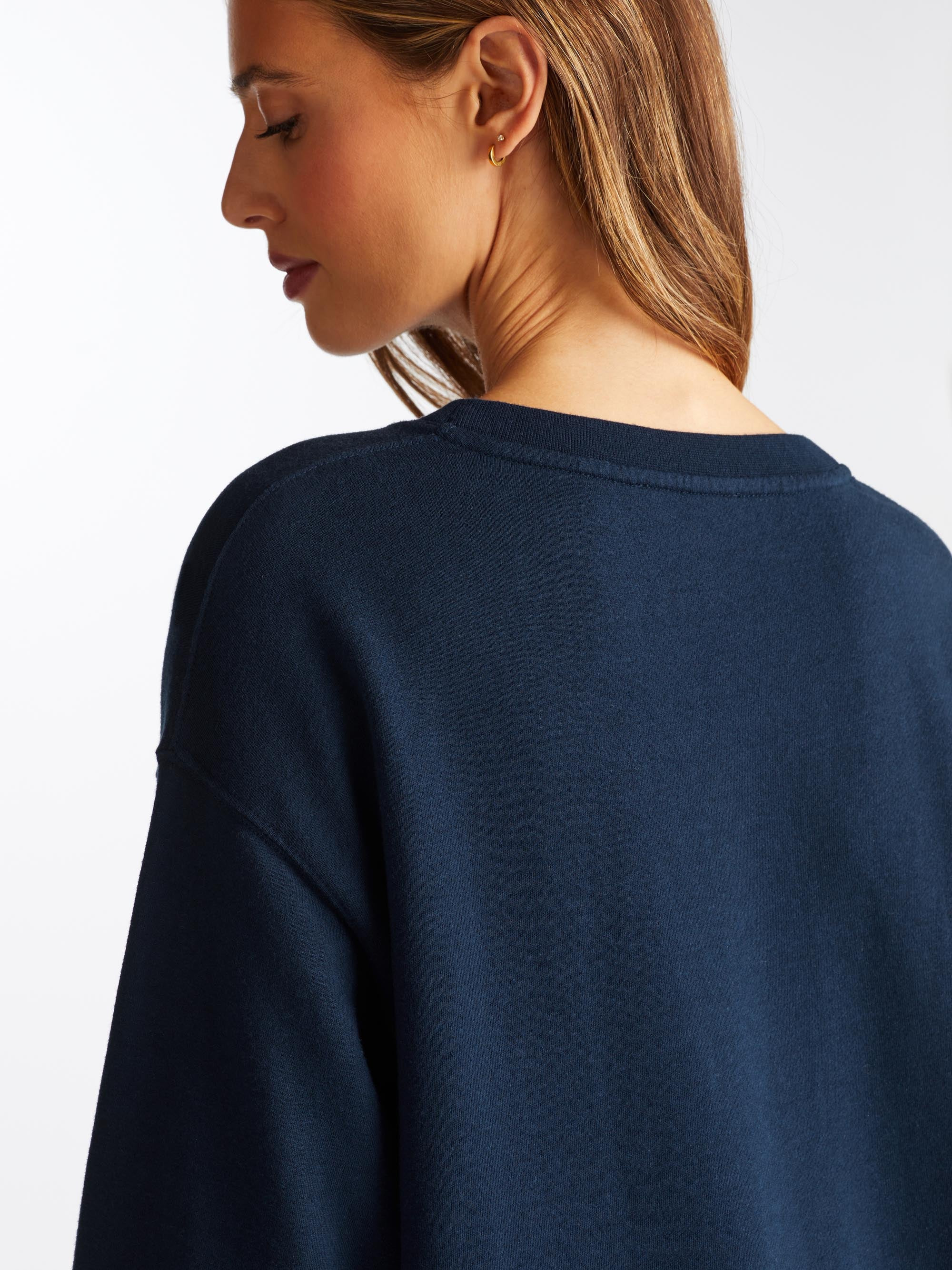 Women's Sweatshirt Quinn Cotton Modal Stretch Navy - 5