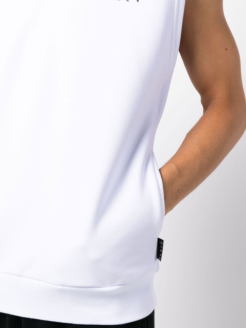 logo-print sleeveless hoodie - 5