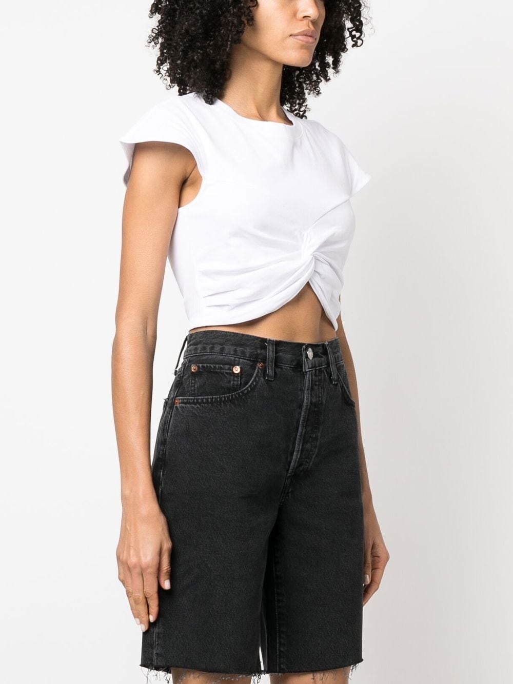 short-sleeve cropped T-shirt - 3