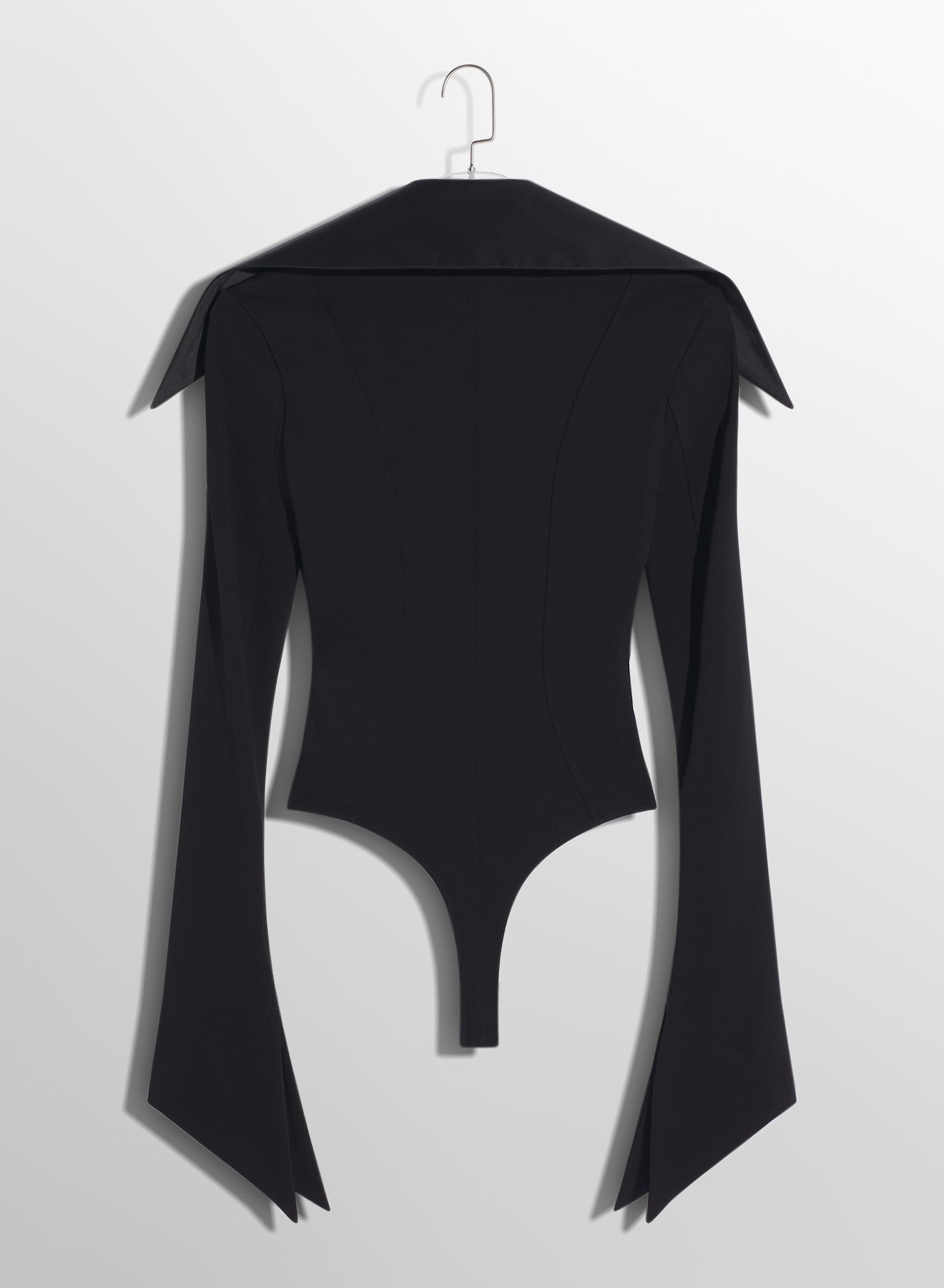 black spiky satin collar bodysuit - 7