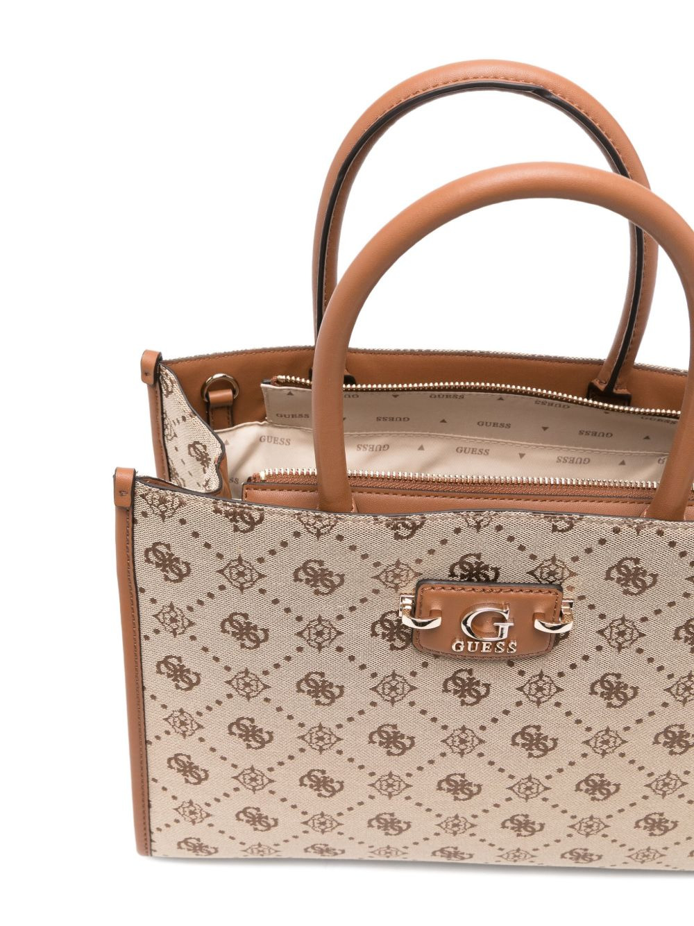 logo-plaque top-handle tote bag - 4