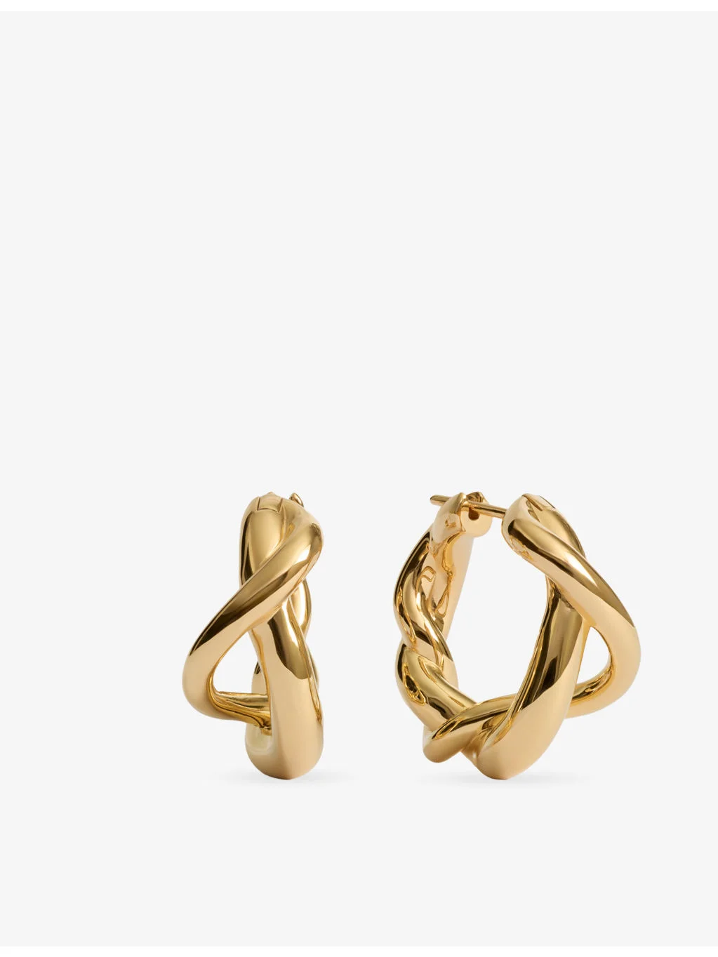 Ochre Medium 18ct Yellow Gold Vermeil Hoop Earrings - 1