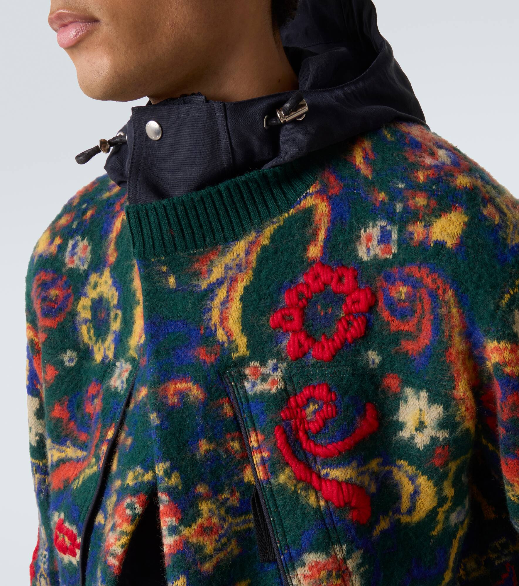 Floral wool jacquard jacket - 6