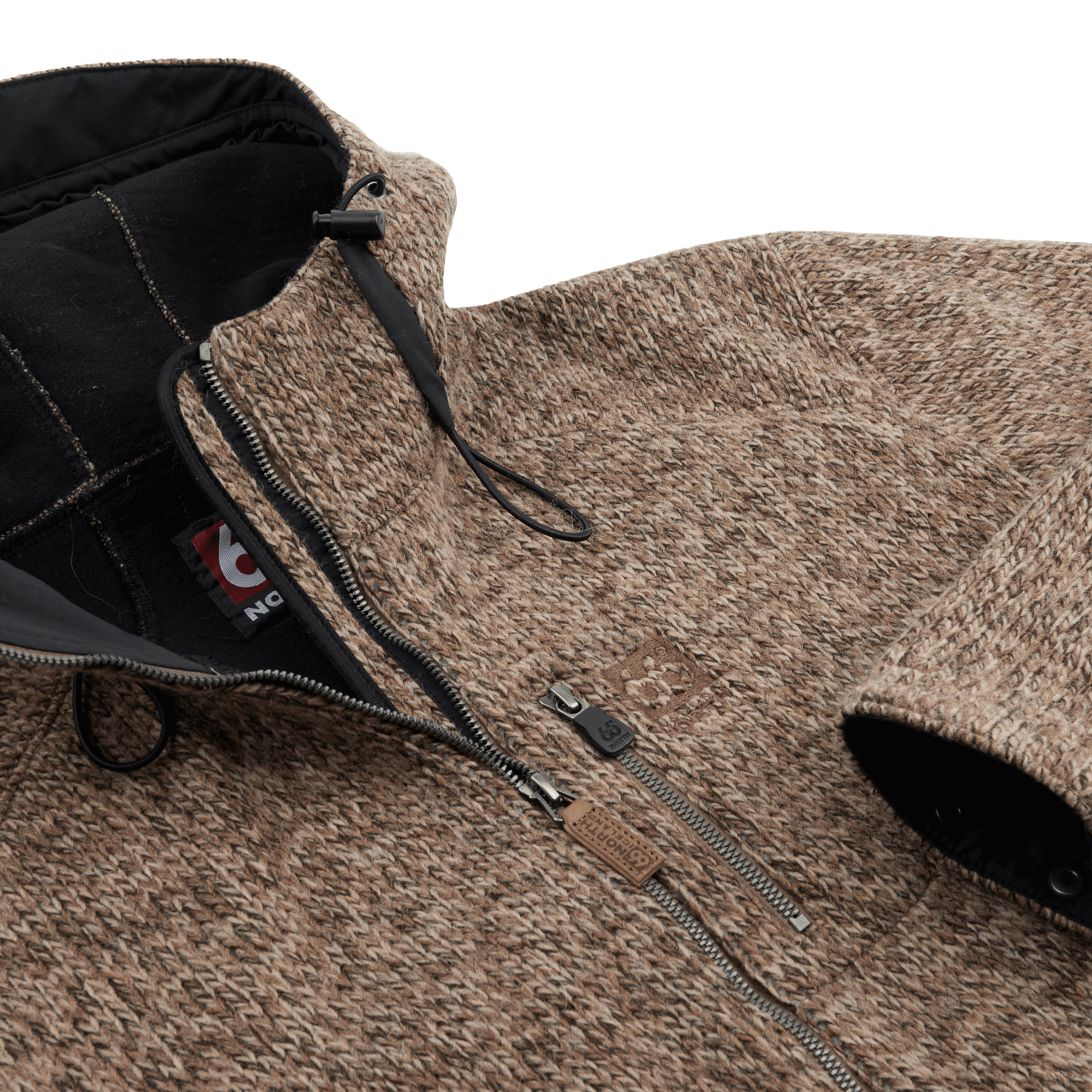 Vindur Fleece lined hooded wool jacket (Unisex) - 3