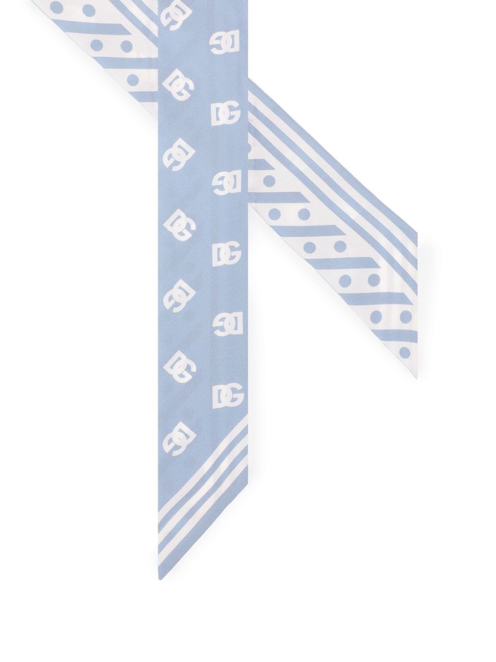 DG-logo silk scarf - 3