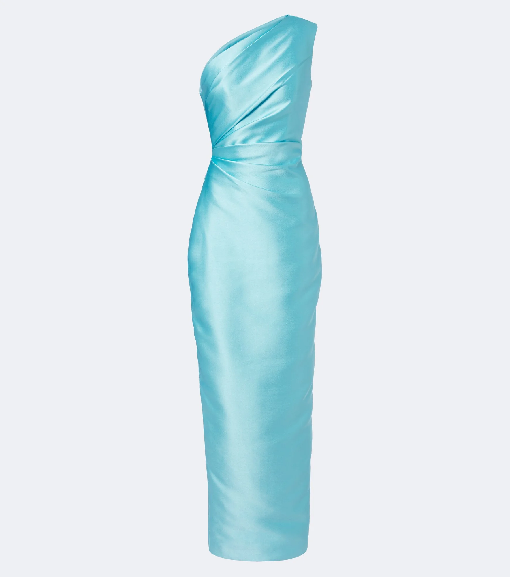 Kira one-shoulder satin gown - 1