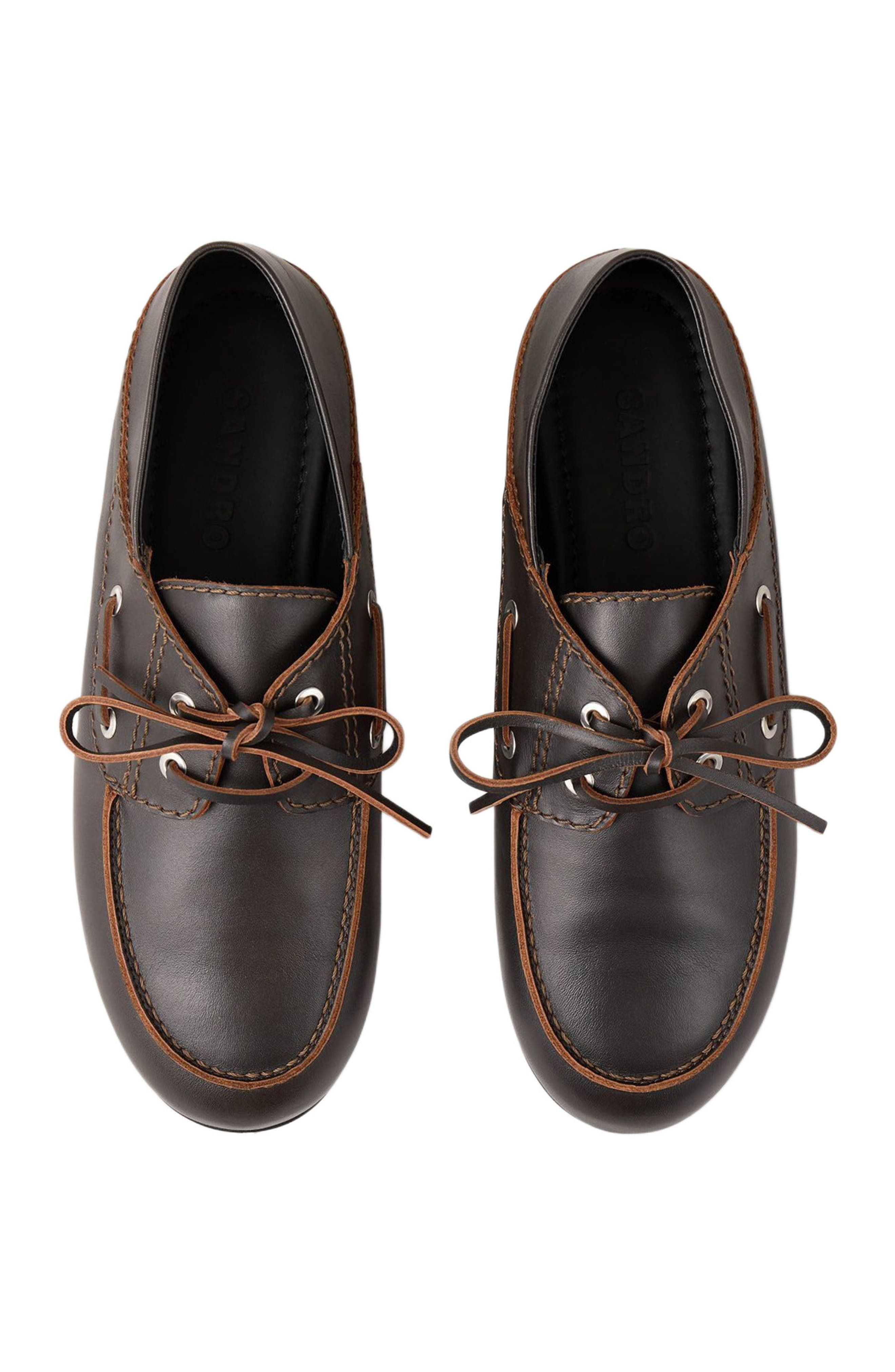 SANDRO Leather loafers in Brown at Nordstrom - 3