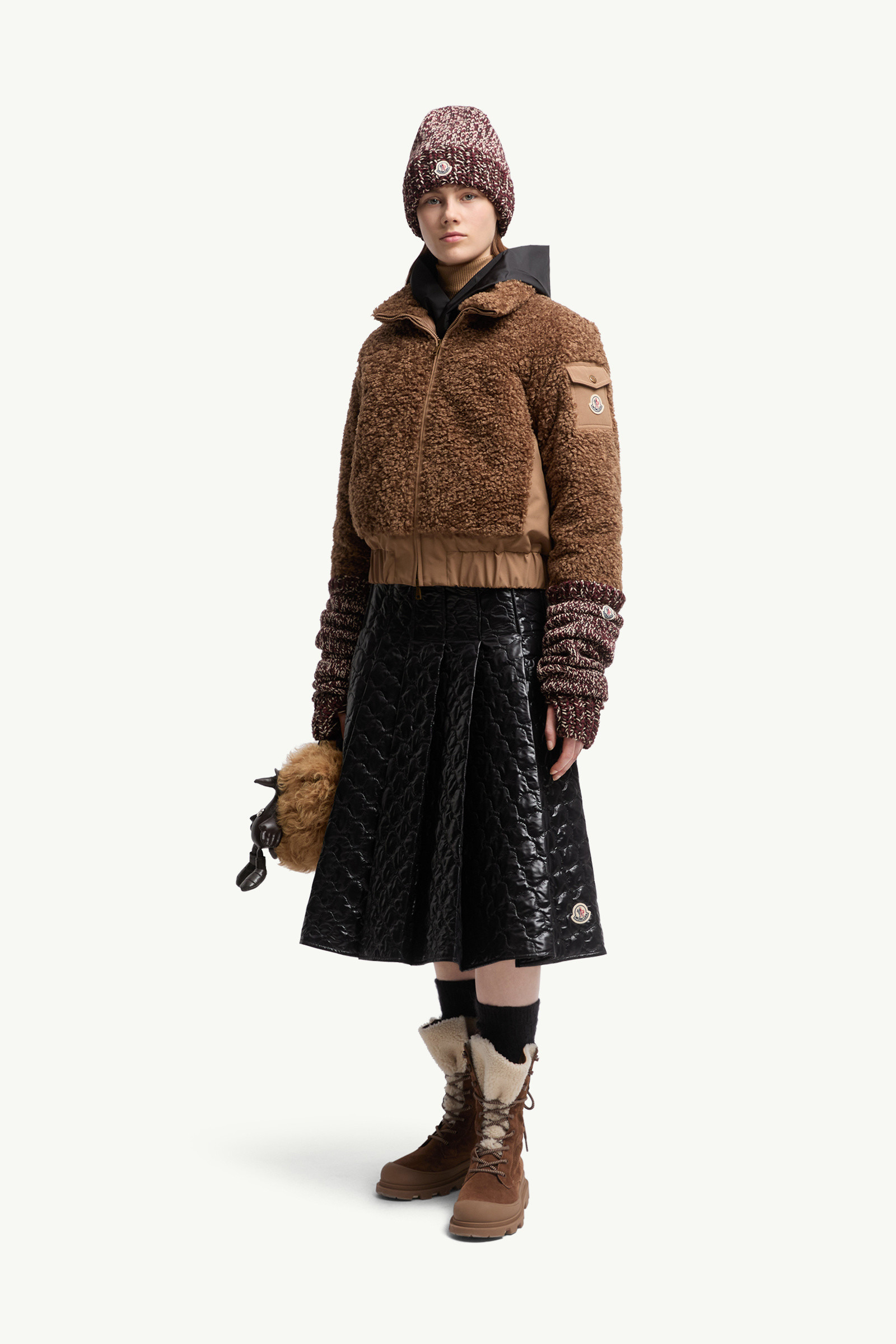 Square-Quilted Padded Midi Skirt - 2
