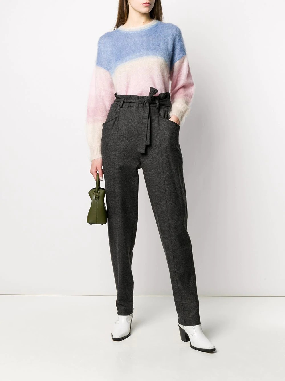 high-waisted tapered trousers - 2