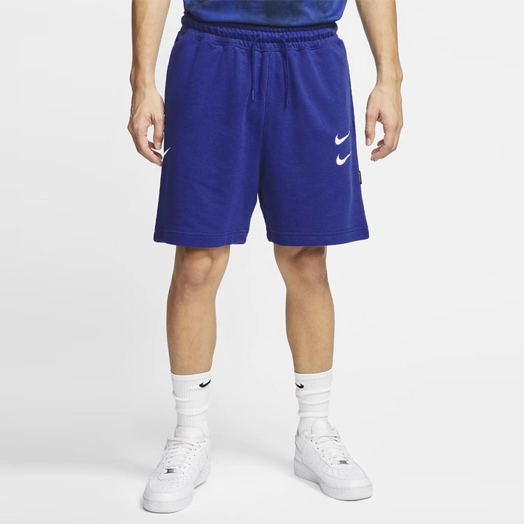 Nike Swoosh French Terry Short Casual Sports Shorts Blue CJ4883-455 - 3