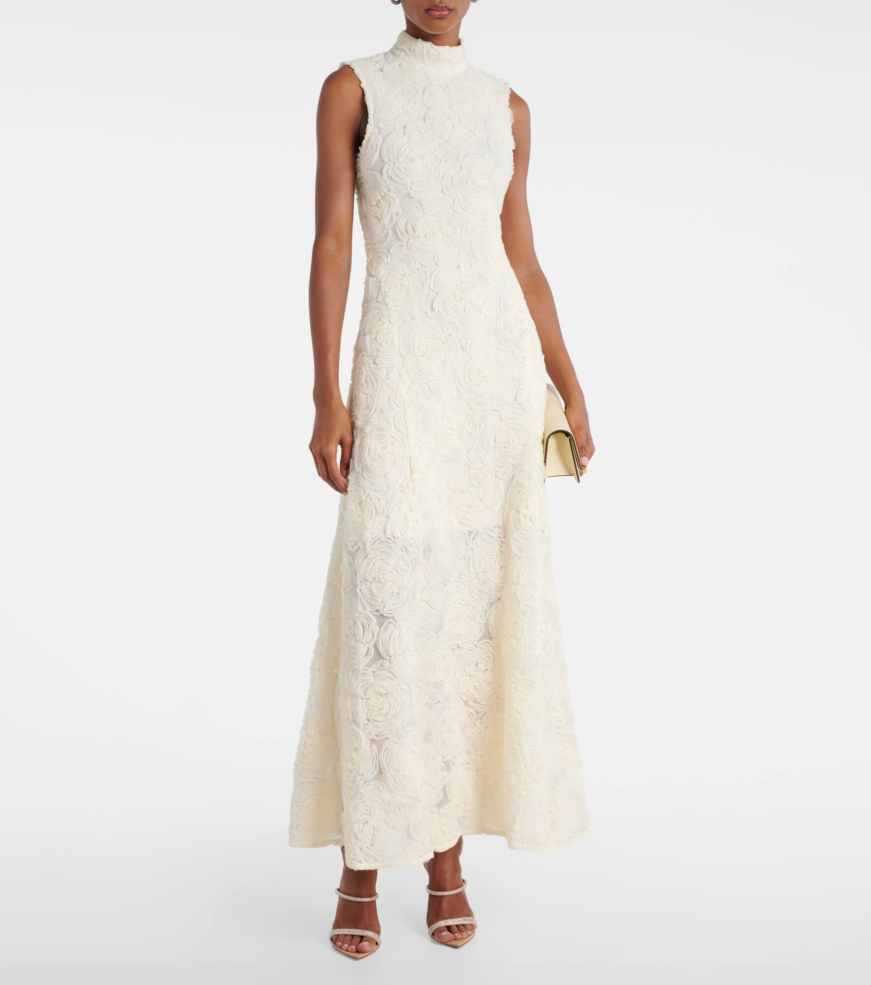Floral mesh maxi dress - 2