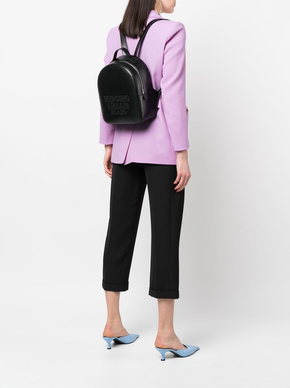 embroidered logo backpack - 2