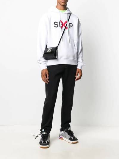 Off-White graphic-print cotton hoodie outlook