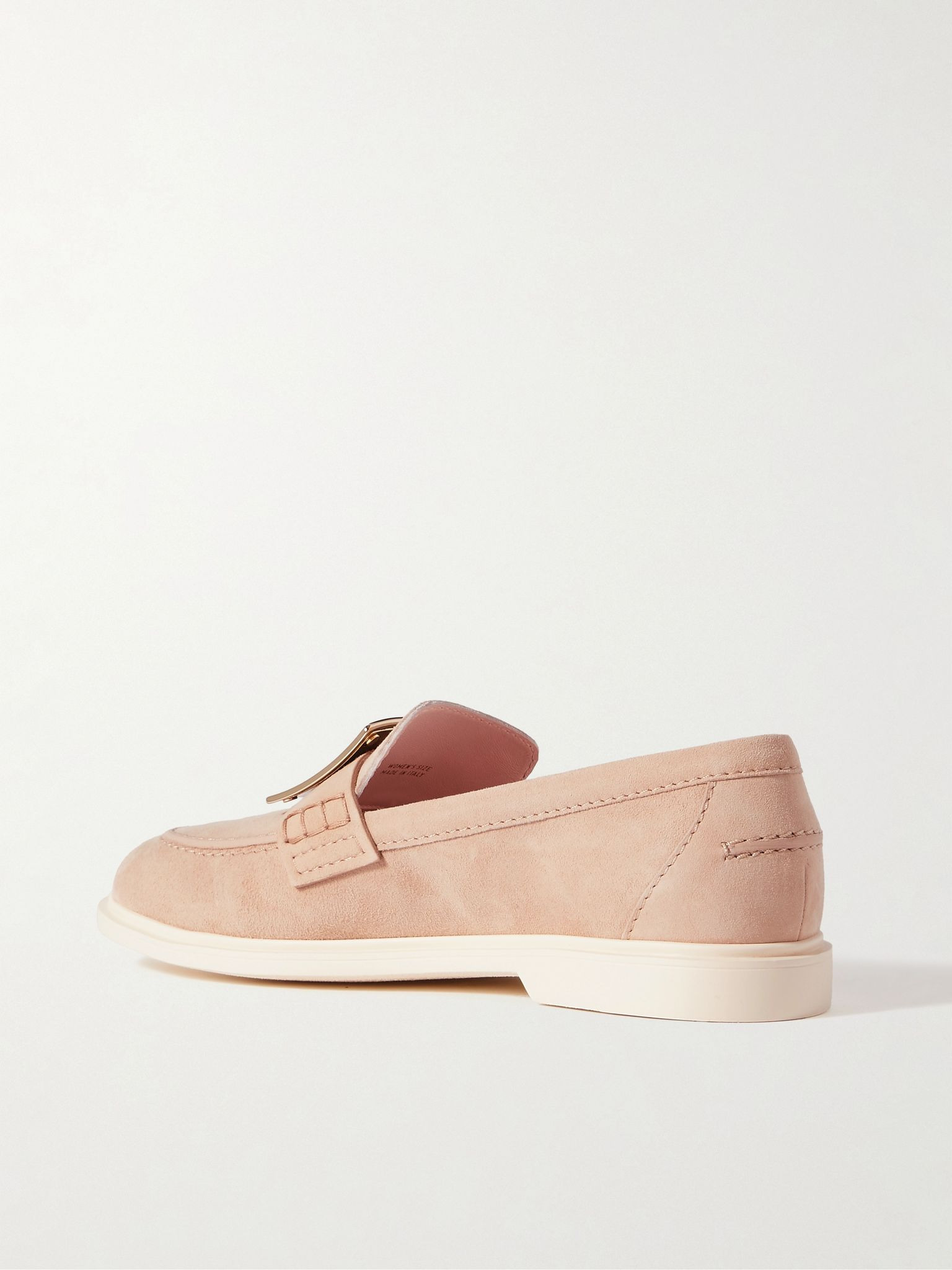 Embellished suede loafers Beige - 3