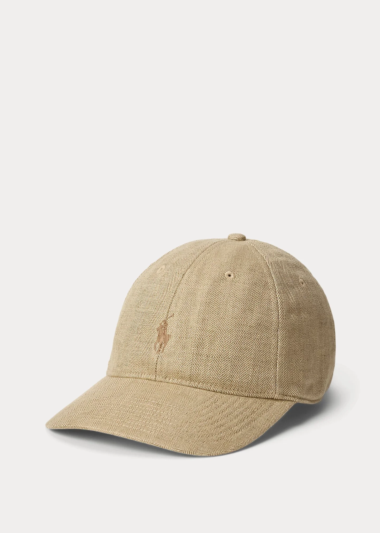 Linen Herringbone Ball Cap - 1