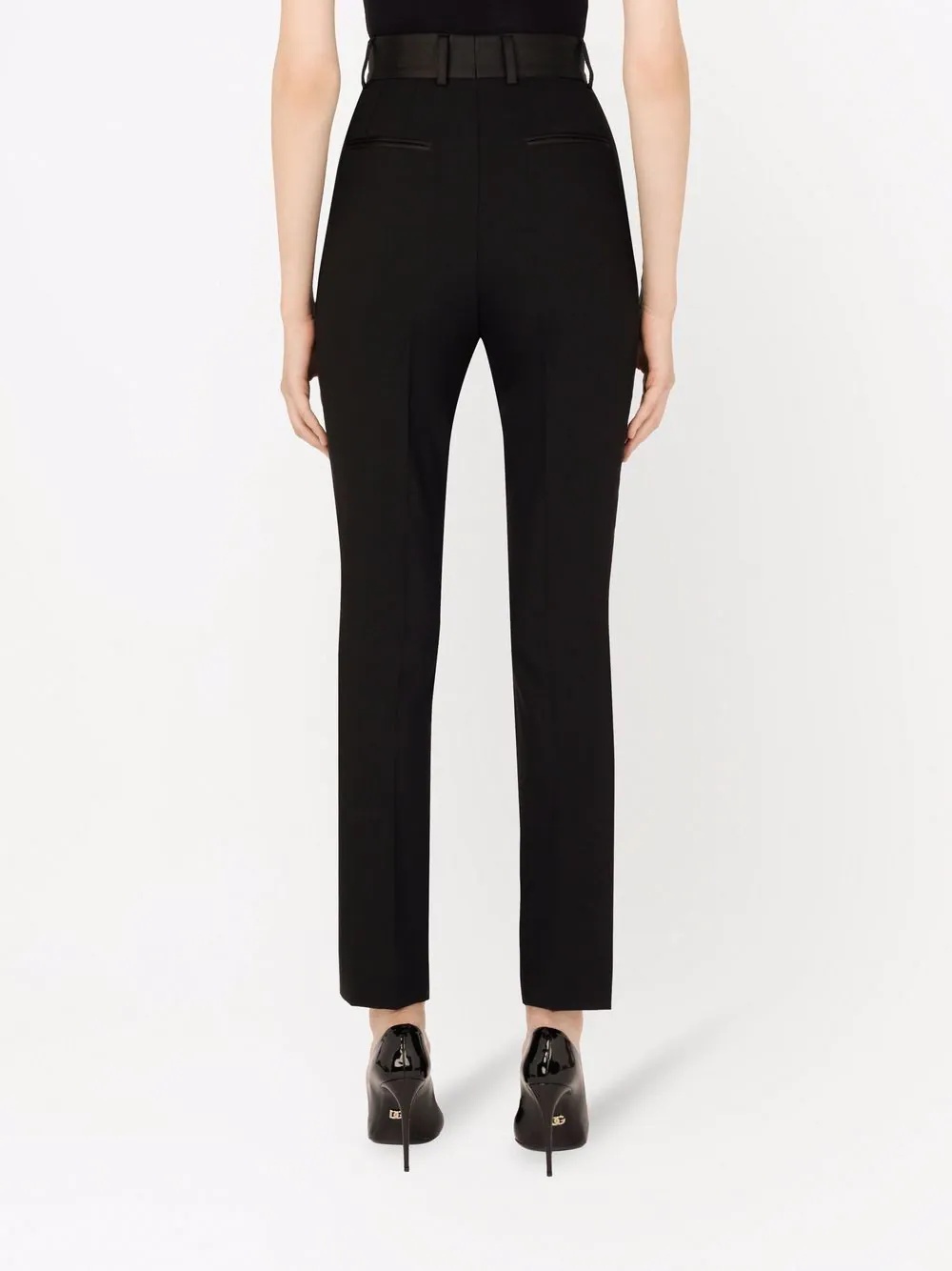 slim-fit high-waisted trousers - 4