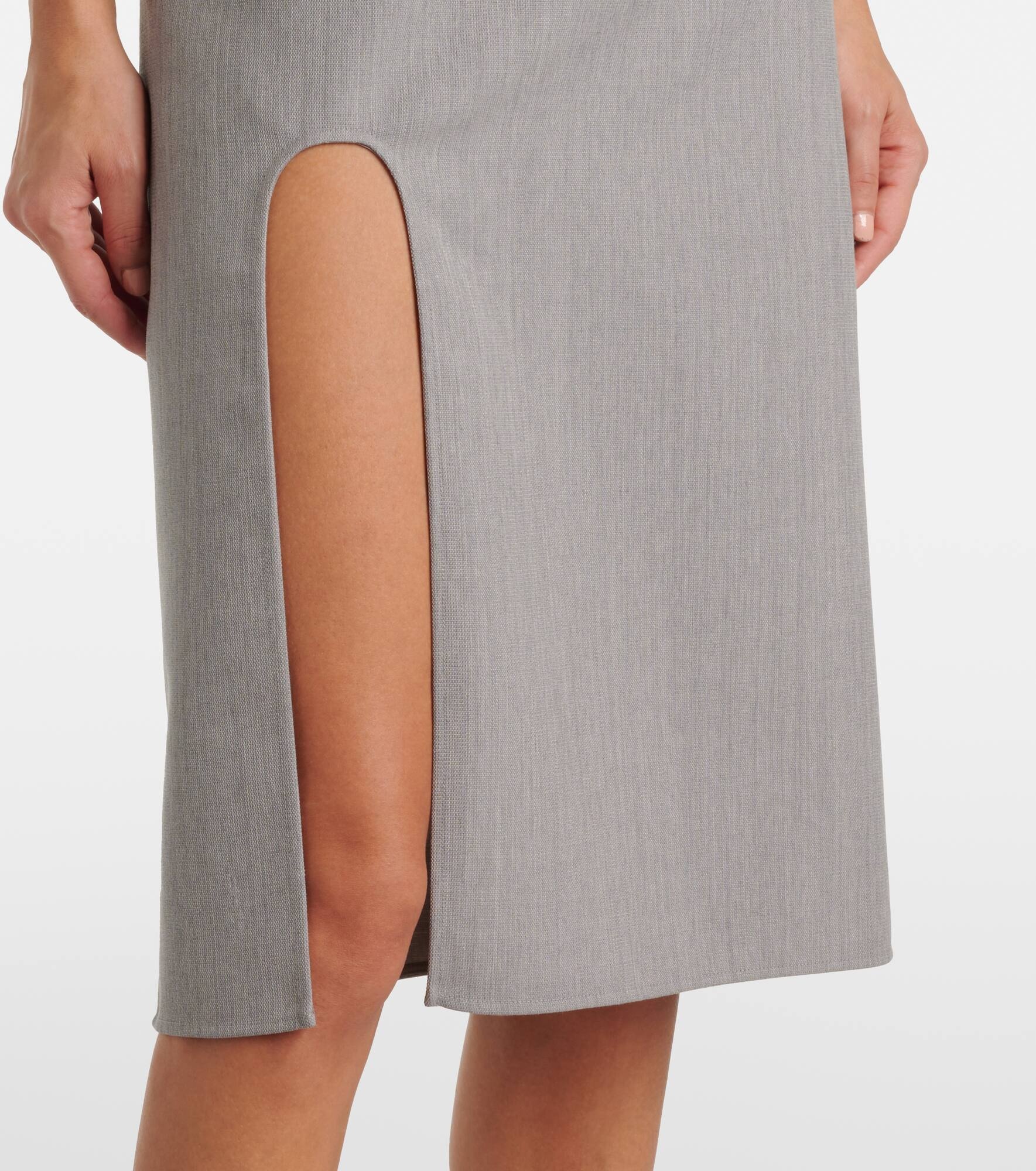 Wool pencil skirt - 5