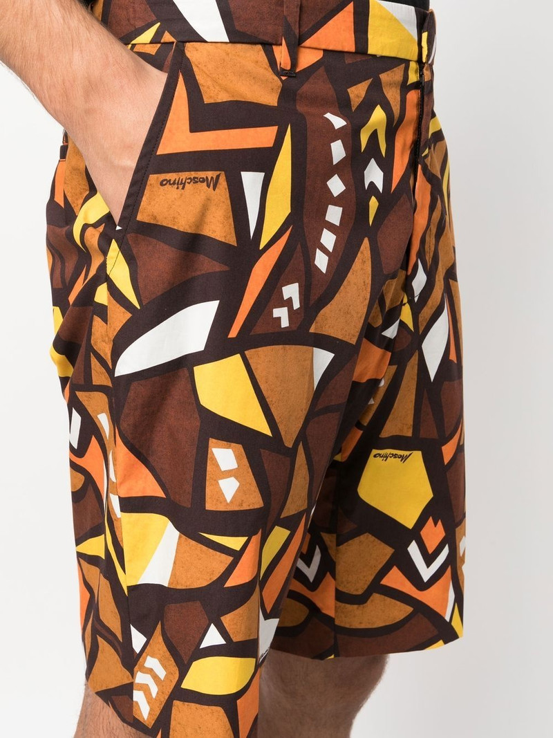 mosaic-print tailored shorts 5