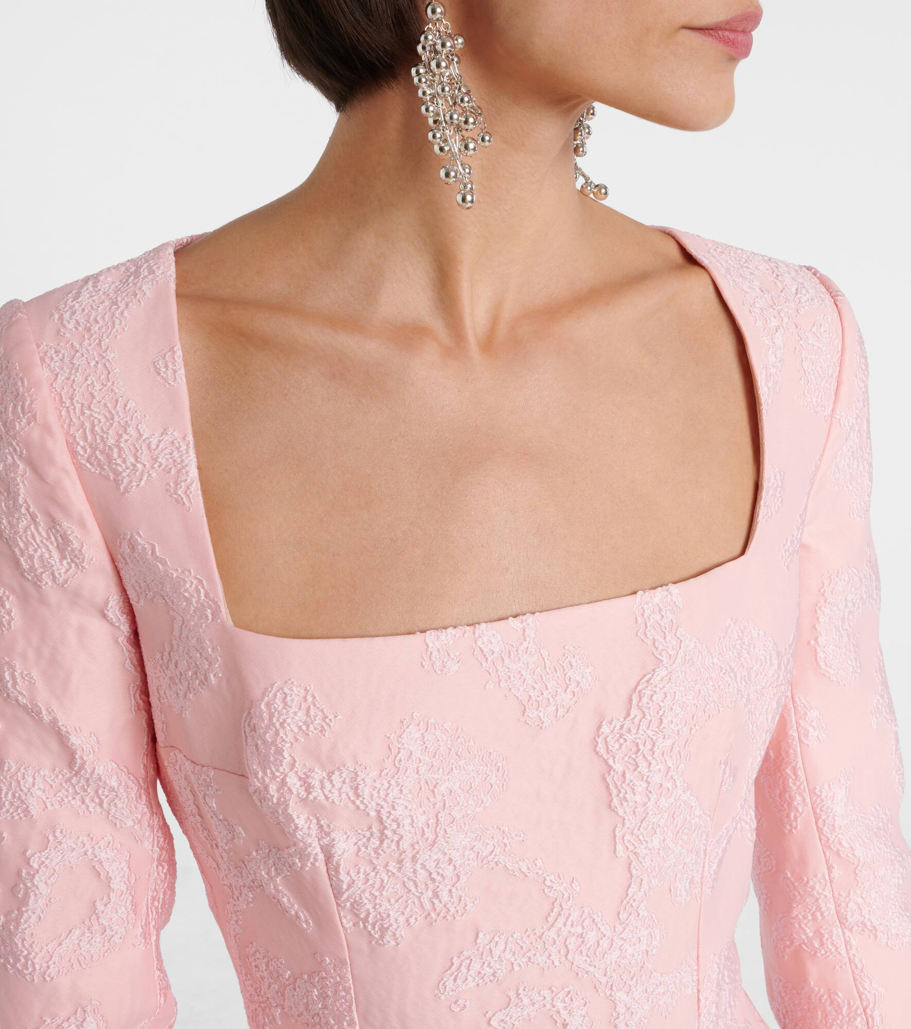 Glenda embroidered crêpe midi dress - 4