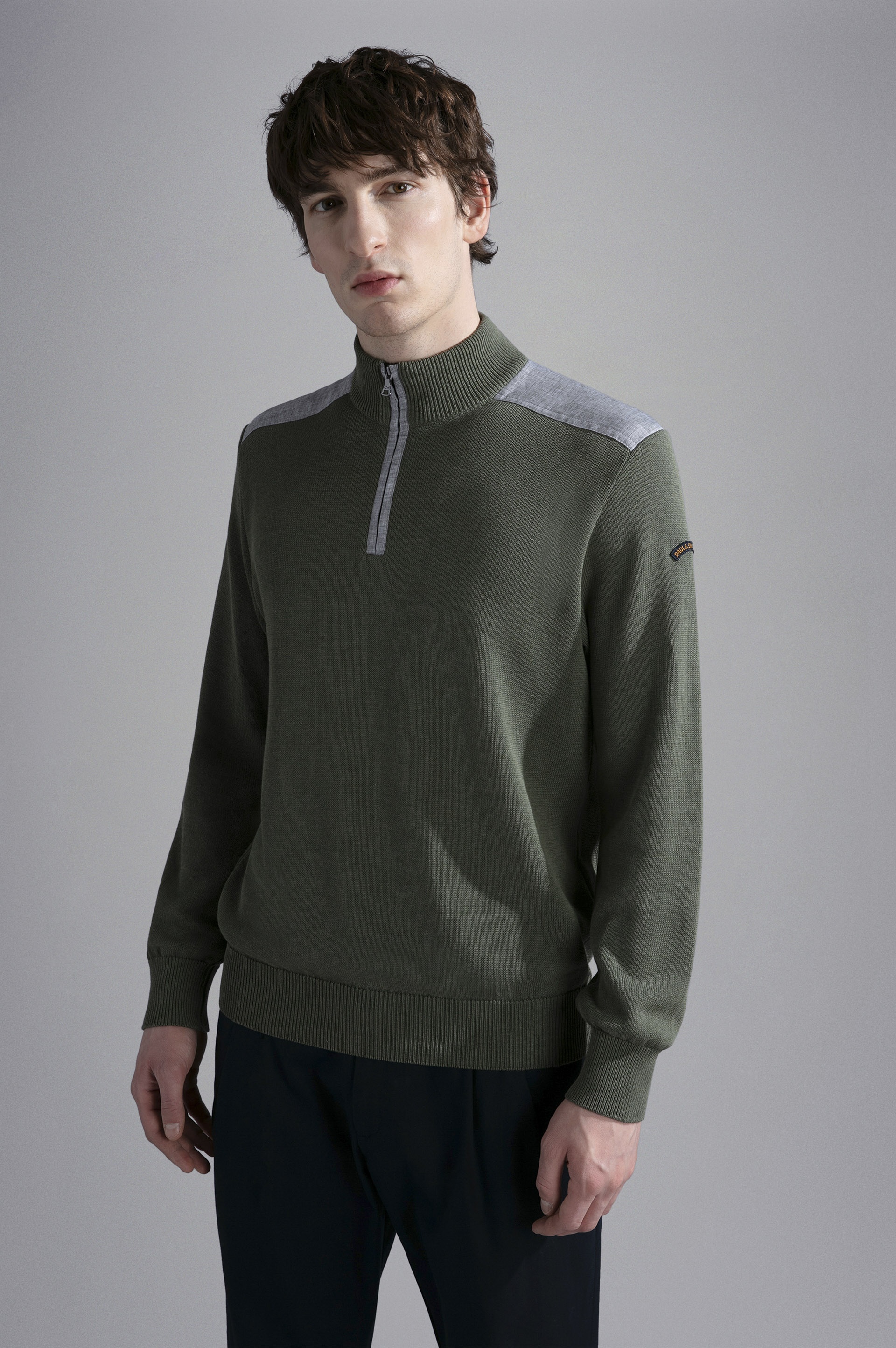 FRESCO COTTON JUMPER WITH LINEN DETAILS - 6