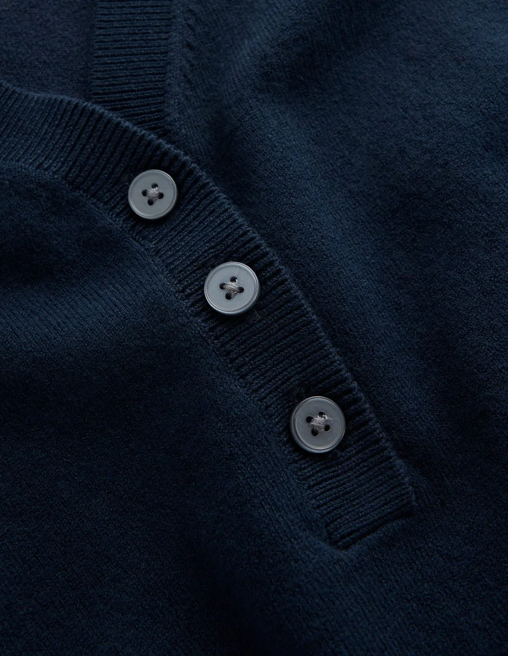 Camilla Cotton V-neck T-shirt-Navy - 1