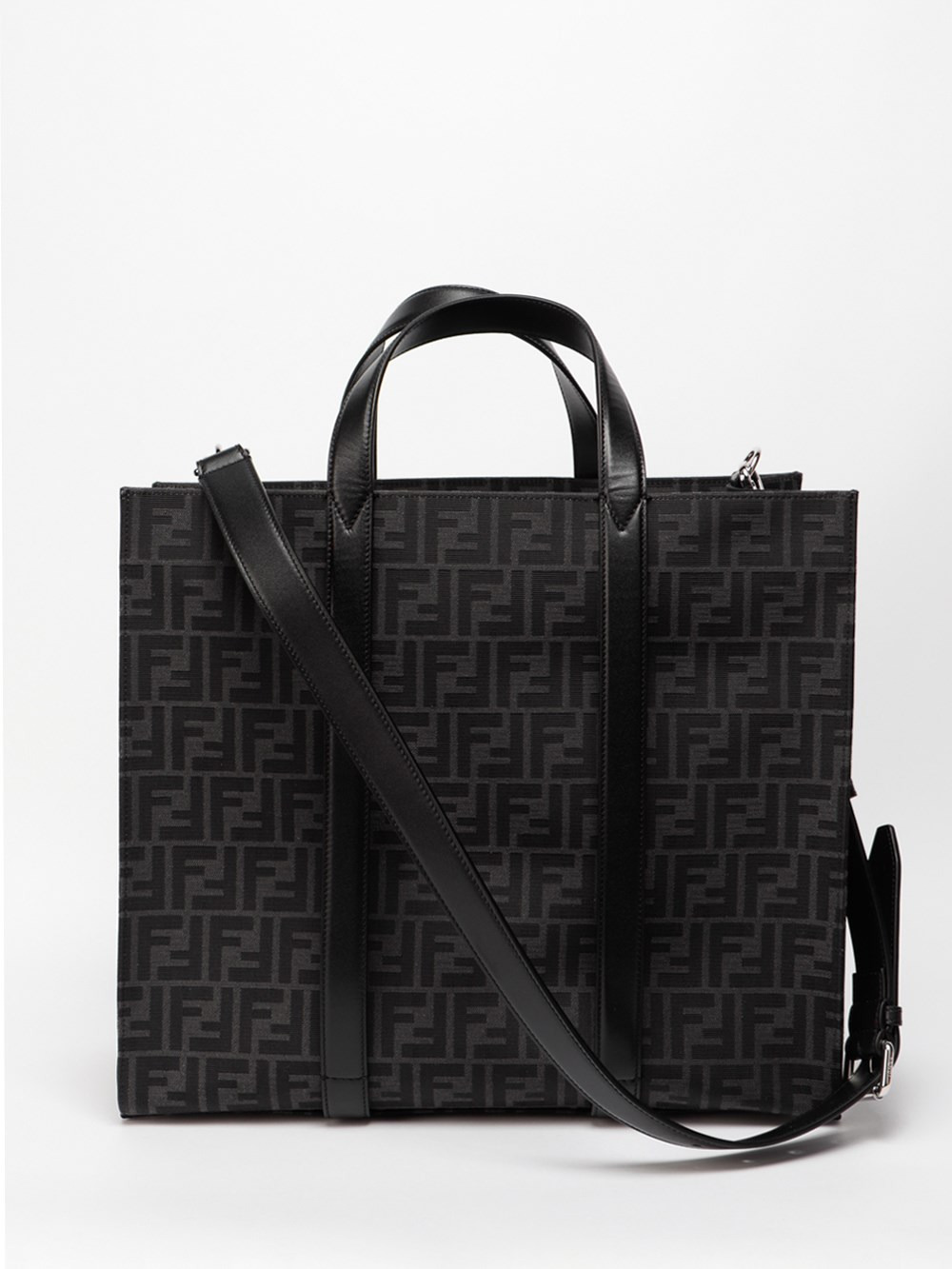 `FF` Jacquard Shopping Bag - 3