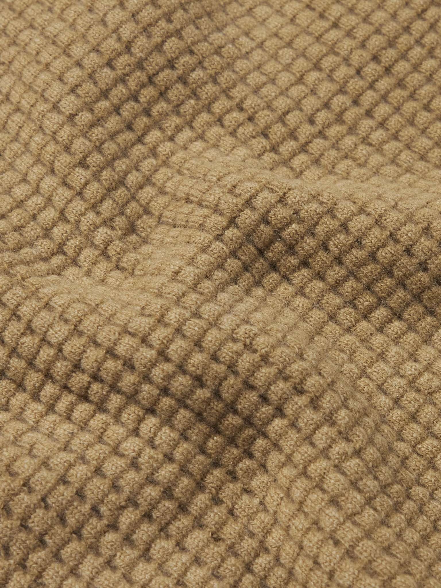 Waffle-Knit Wool-Jacquard Sweater - 3