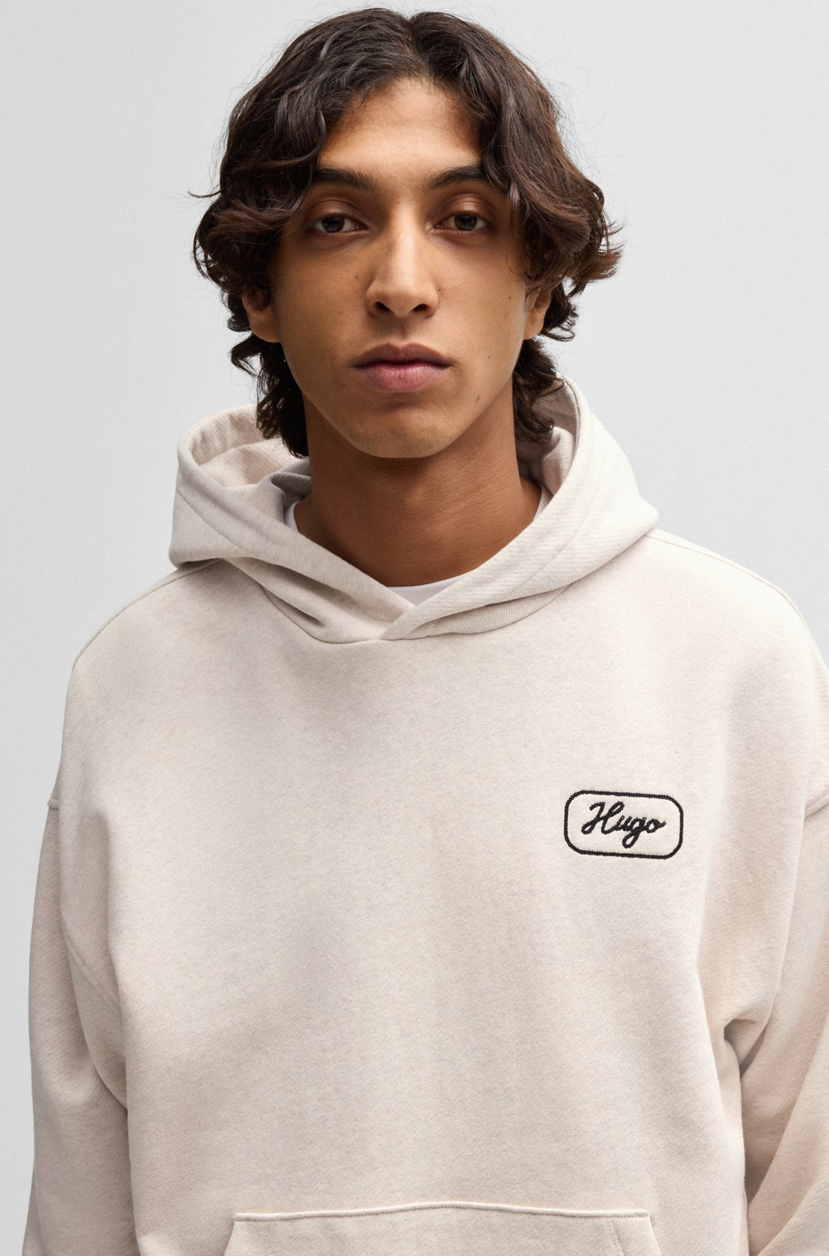 COTTON-TERRY HOODIE WITH EMBROIDERED ARTWORK - 3